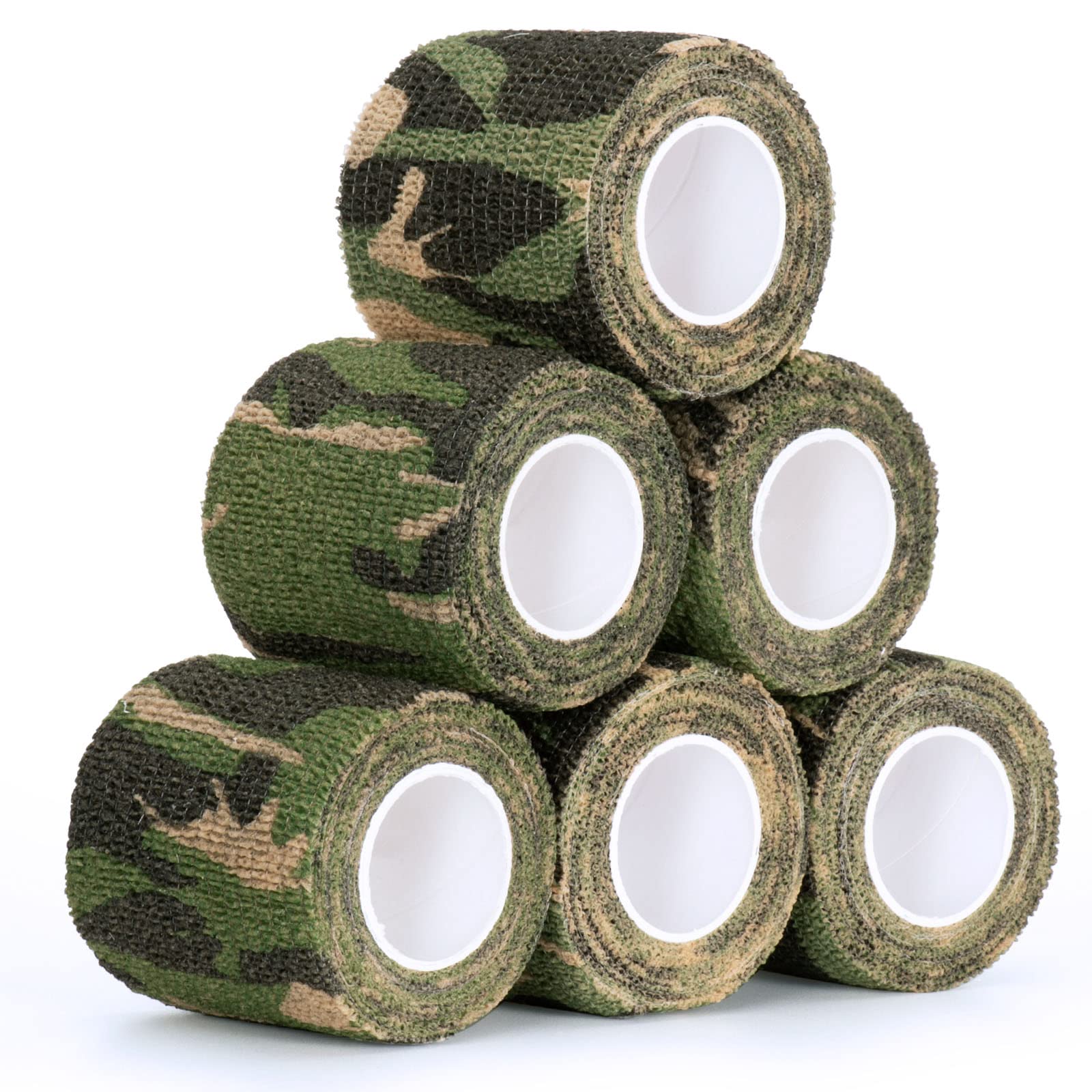 SEADESKY Self-Adhesive Camouflage Tape Wrap Protective Camo Form Non-Woven Stealth Camo Tape Stretch Bandage for Outdoor Camping 5CM x 4.5M