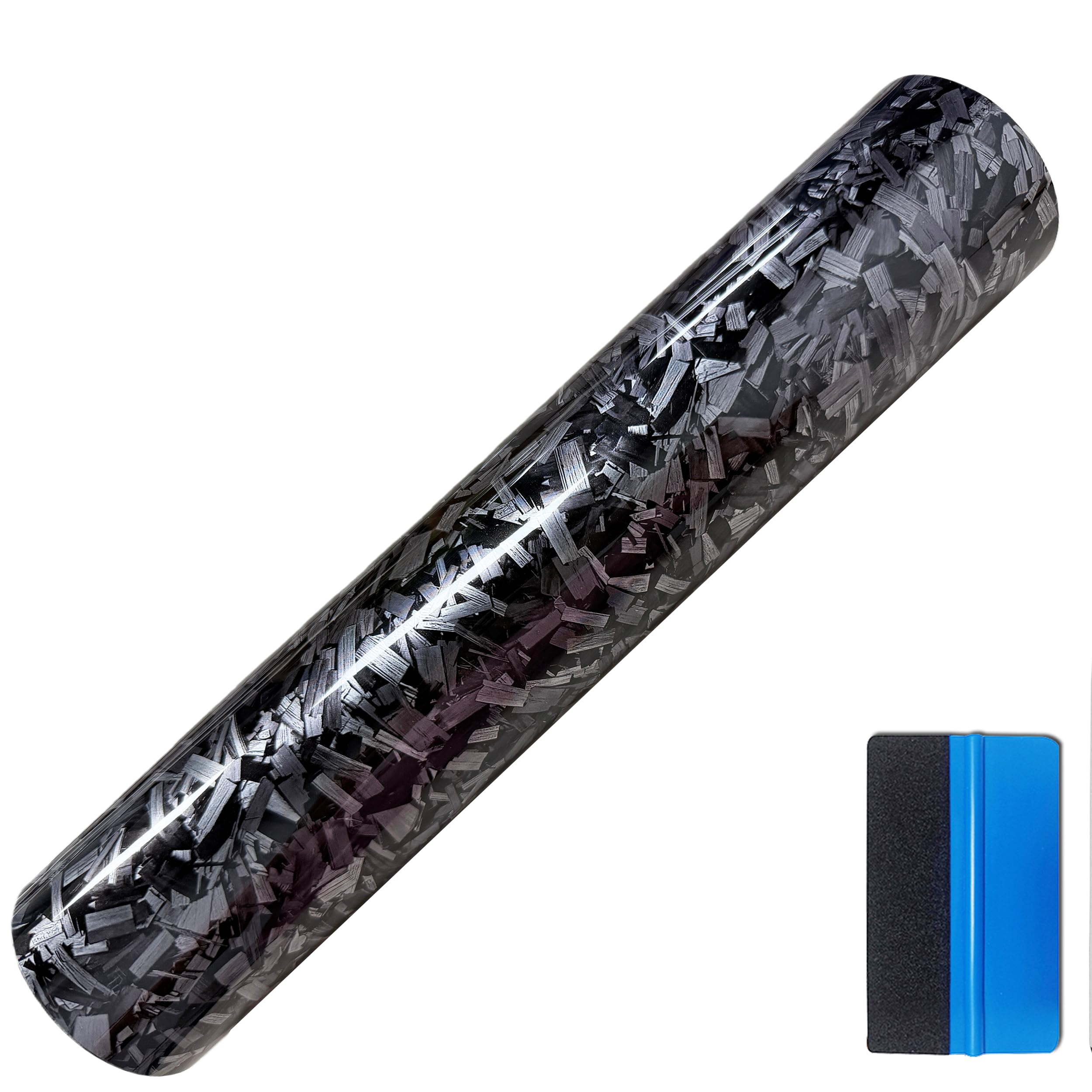 NewL Forged Carbon Fiber Gloss Blue Vinyl Wrap Sticker Free Bubble Air Release DIY Decal Car Auto Vehicle Morotcycle Self Adhesive (30cm x 100cm) — view 27