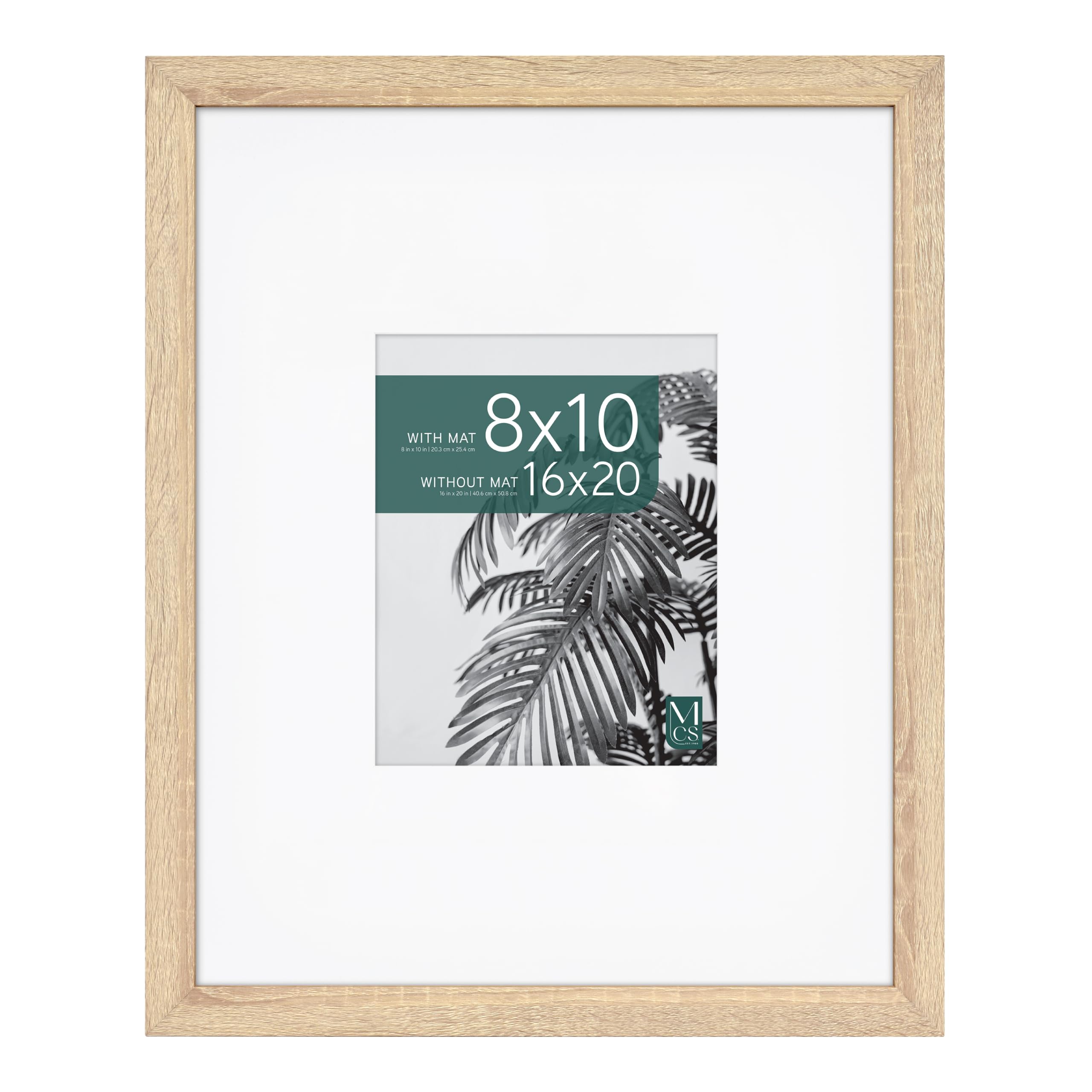MCS Studio Gallery Frame, 16x20 Inch with 8x10 Inch Mat, Wall Art