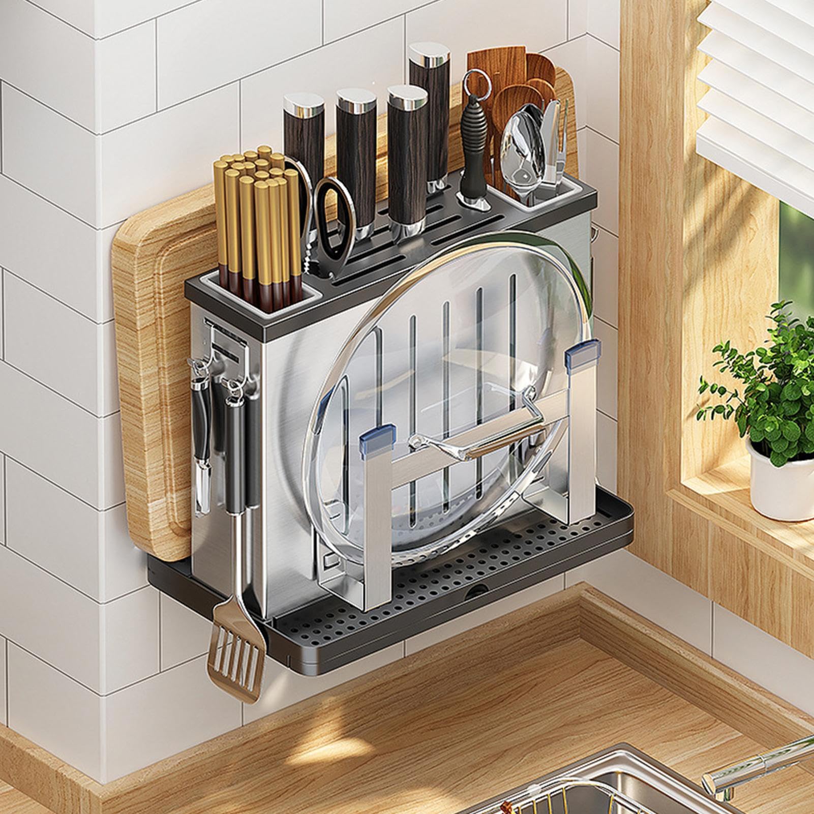 Soporte Para Tablas De Cortar Organizador De Utensilios De Cocina Sin