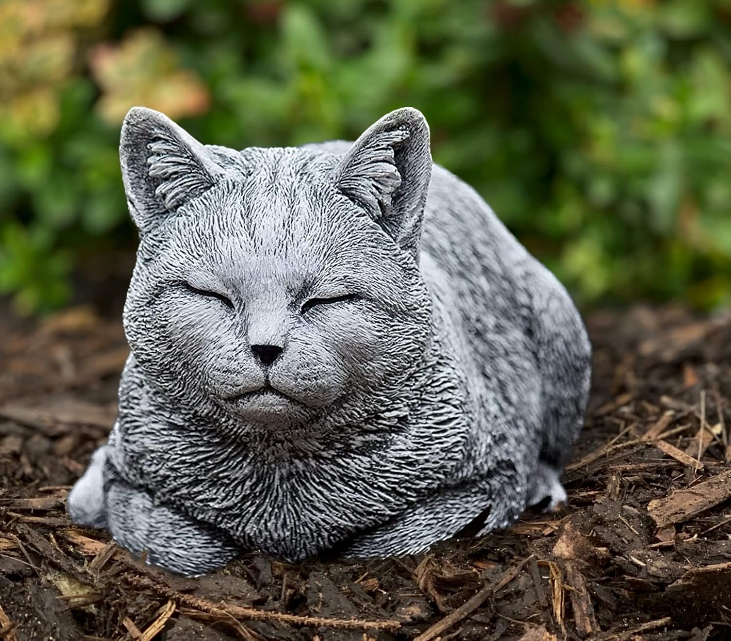 Outdoor sleeping cat statue Concrete sleeping kitten statue Cement cat