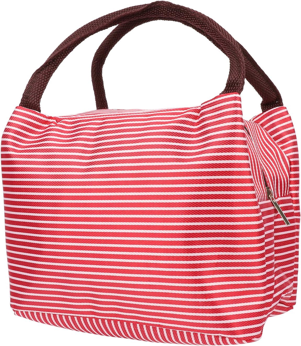 lunch bags, Tote Bag Lunch Box Reusable Zip Closure Handbag Back Pocket Insulated Bag Cooler Bag Lunch Organizer Holder Container Lunch Bags Lunch Boxes Lunch Tote (Red)