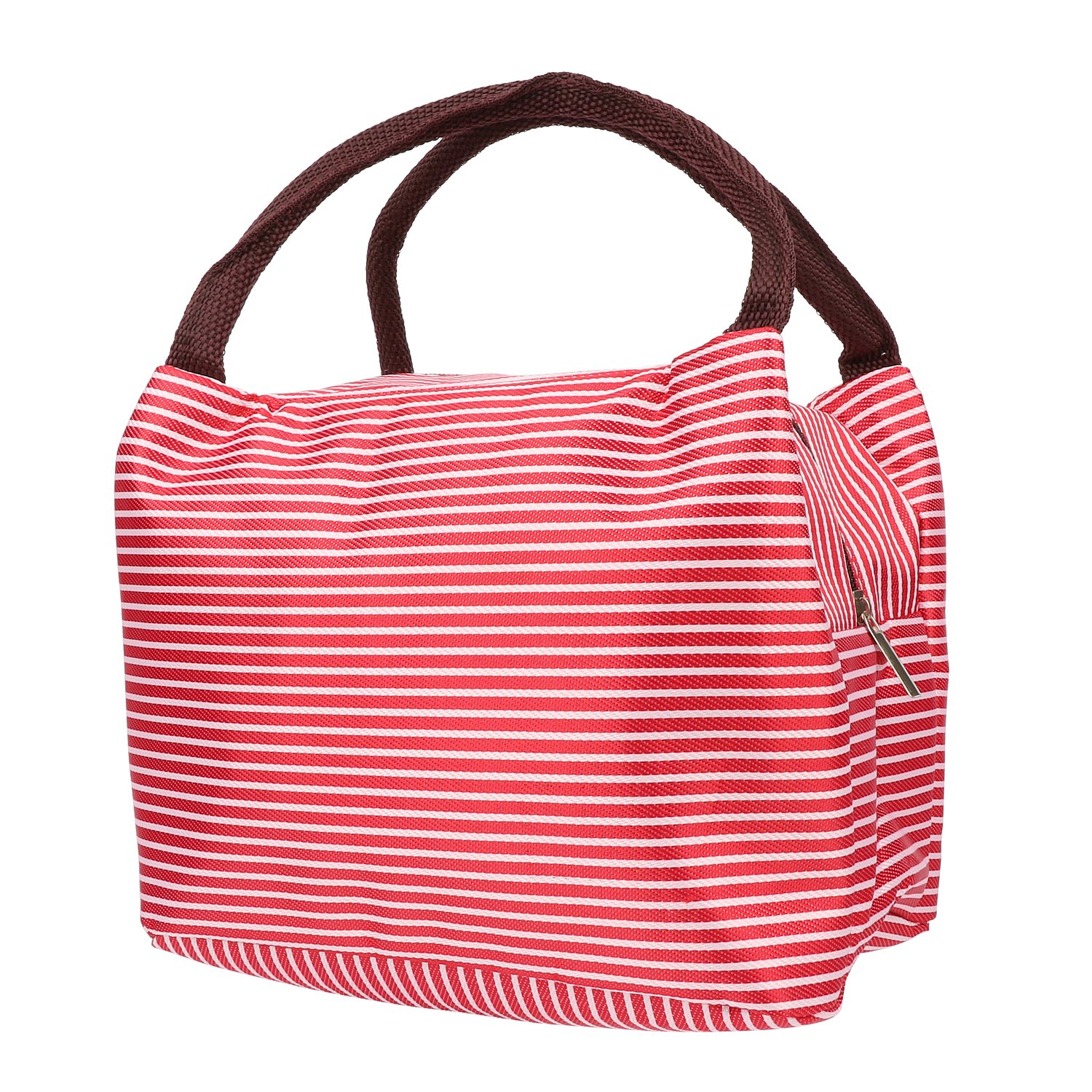 lunch bags, Tote Bag Lunch Box Reusable Zip Closure Handbag Back Pocket Insulated Bag Cooler Bag Lunch Organizer Holder Container Lunch Bags Lunch Boxes Lunch Tote (Red)