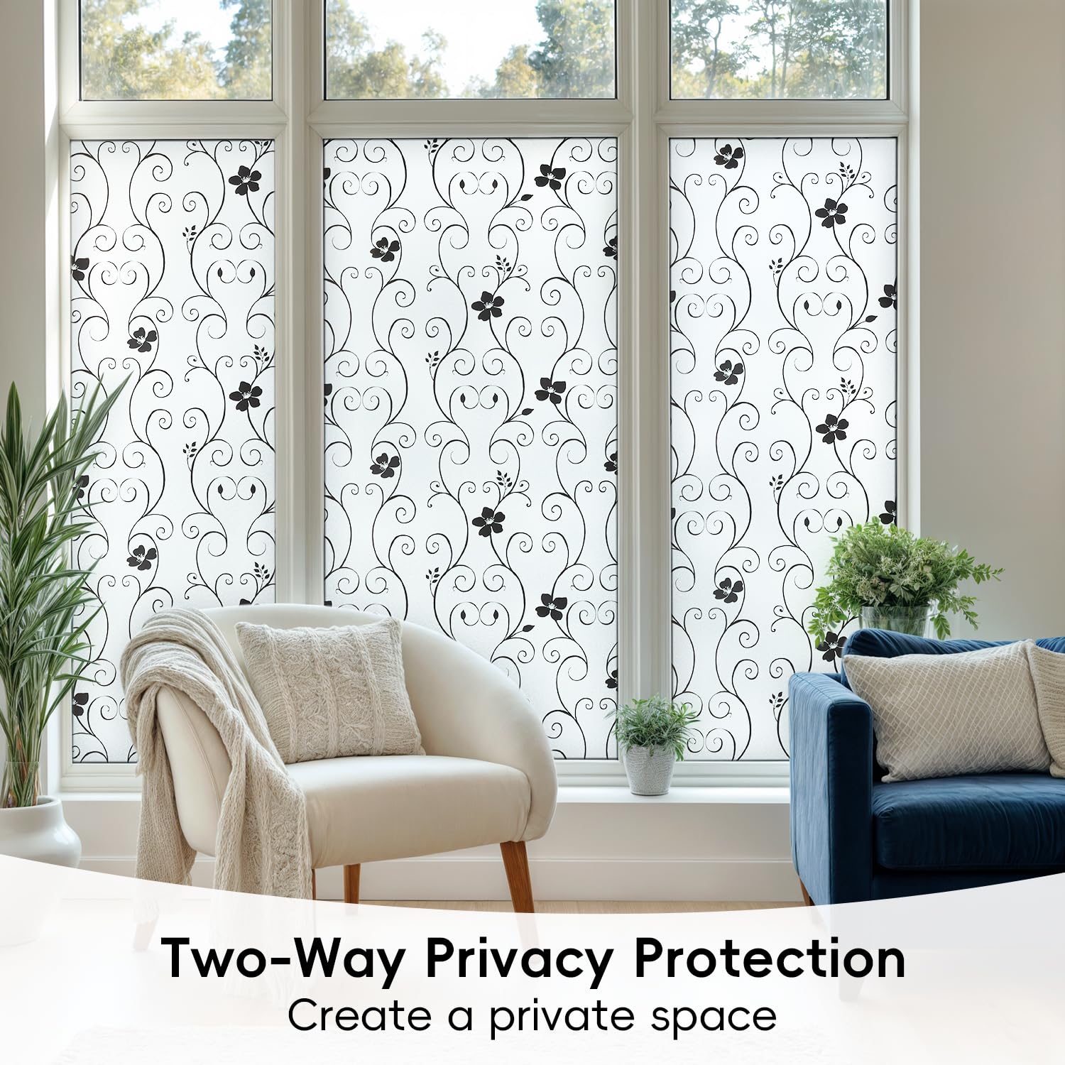 Film De Fenêtre Autocollant Décoratif Non Adhésif Statique Sans Colle