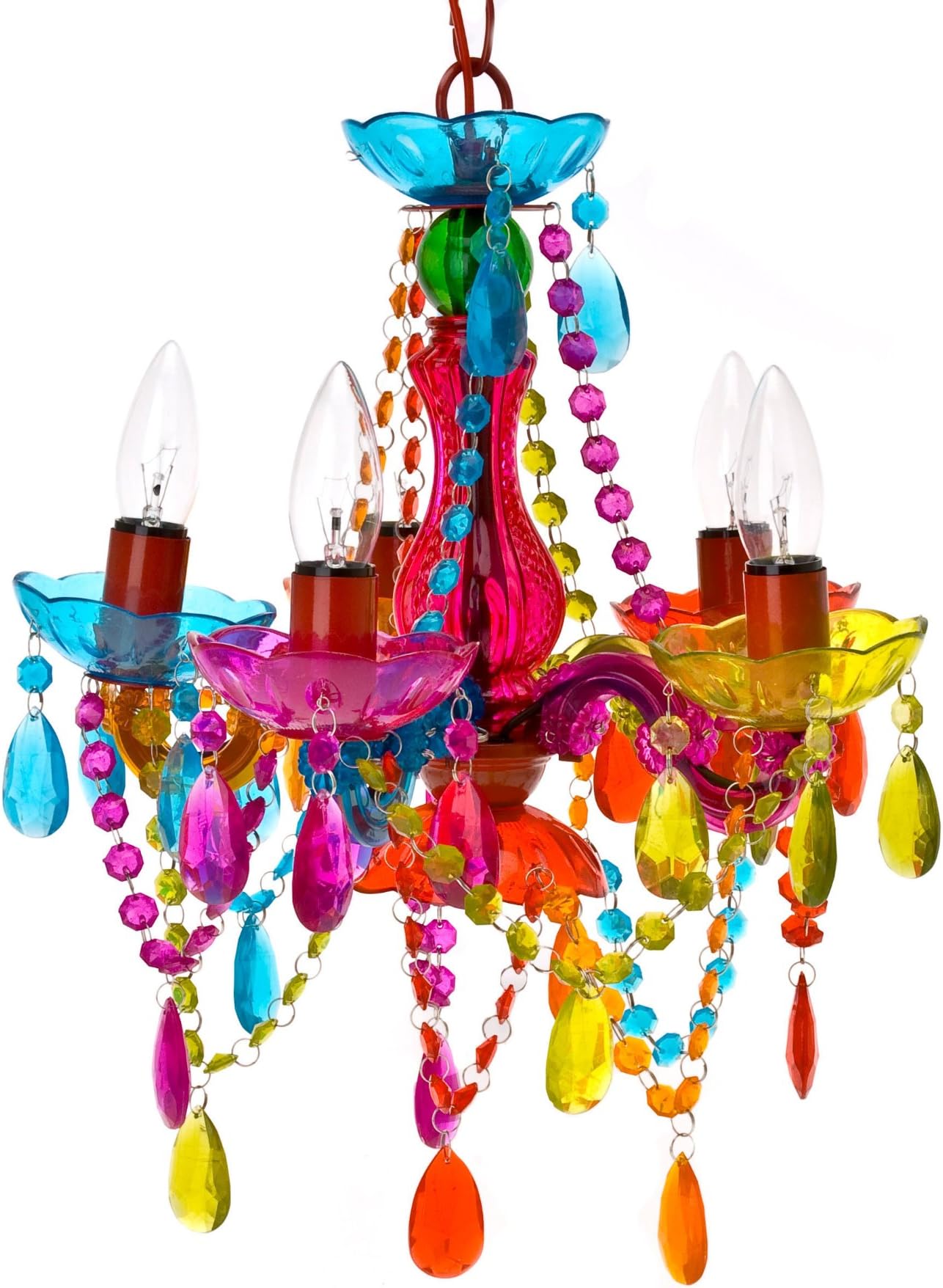 SILLY Lamp 5 Arms Chandelier Gypsy Small, Multi Colour