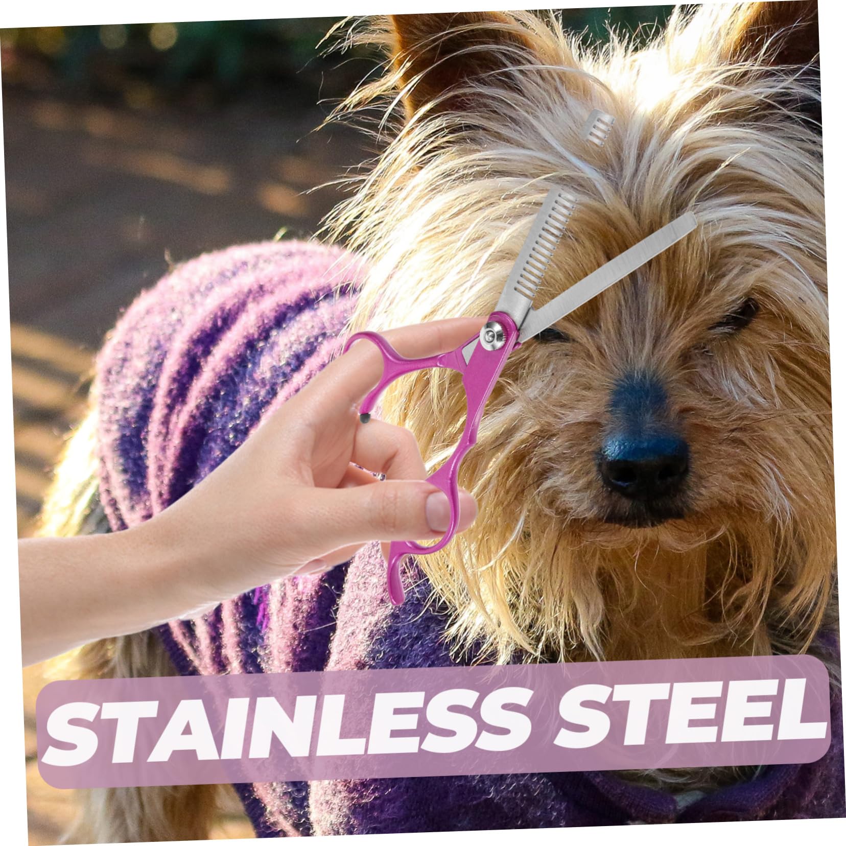 SEWOART Professional Dog Grooming Scissor Kit 7.0in Pet Hair Scissor Puppy Cat Hair Trimmer Pet Supply