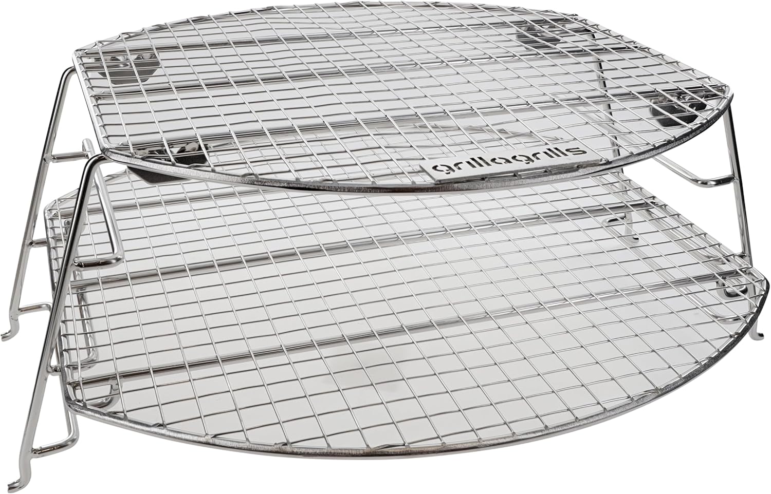 GRILLA OG Alpha Connect Pellet Grill Smoker with Round Design and Sliding Lid, Heavy-Duty Stainless Steel Construction, 488 Square Inches of Cooking Space for Smoking, Grilling (Jerky Rack)