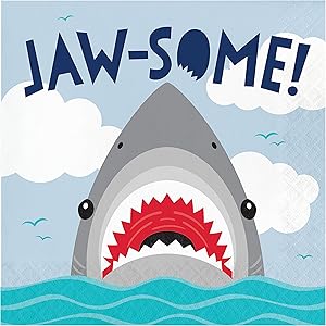 Shark Party Jaw-Some Napkins, 48 ct