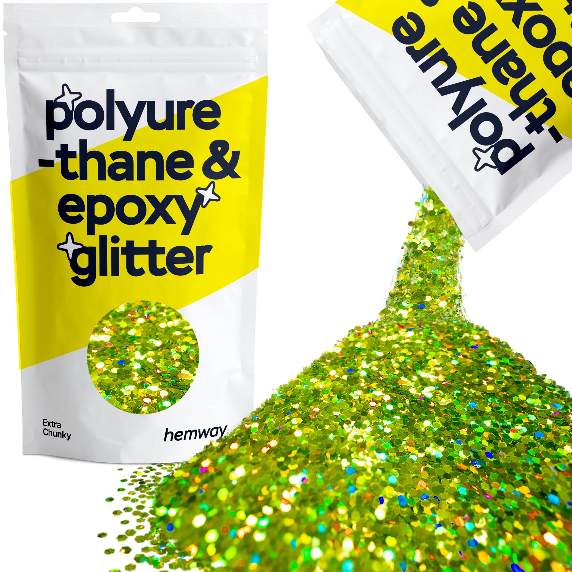 Hemway Resin Glitter Bronze Brown 100g Super Chunky | Polyurethane & Epoxy Glitter for Resin Crafts, Tumblers, Coasters, Floor & Table Art — view 105