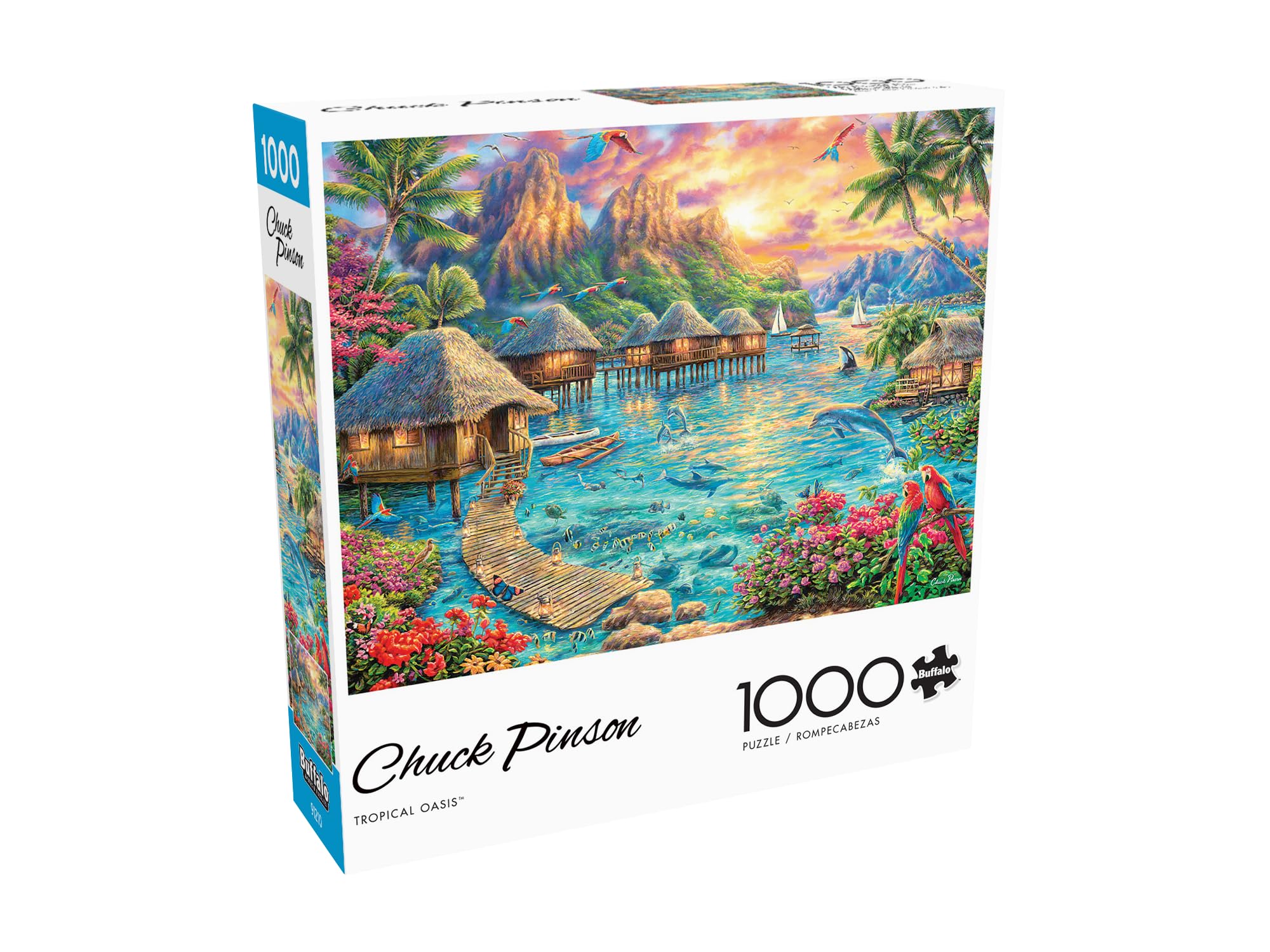 Amazon.com: Buffalo Games Chuck Pinson Tropical Oasis 1000 Piece