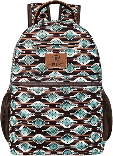 ARIAT Mochila de lona unisex Southwestern, Color múltiple, Mochila