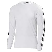 Helly Hansen Hommes HH Lifa Stripe Crew, Blanc