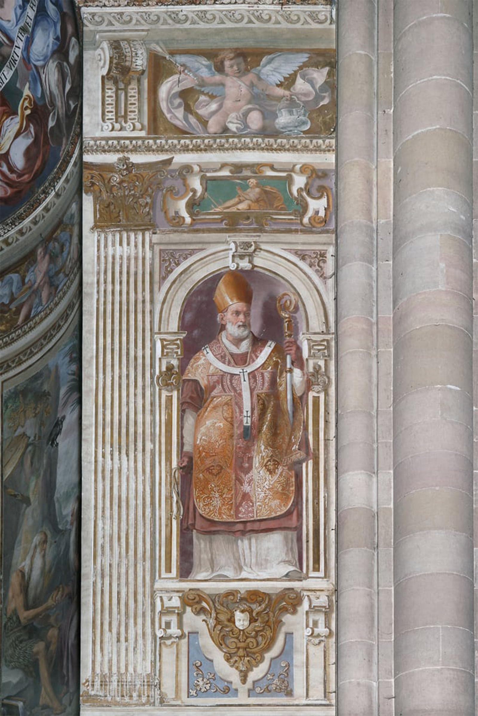 Posteriik No Frame Vintage Art Print Images Pictures Print Saint Ambrose By Daniele Crespi Modern Colour Posters For Office Home Decor 60X90cm