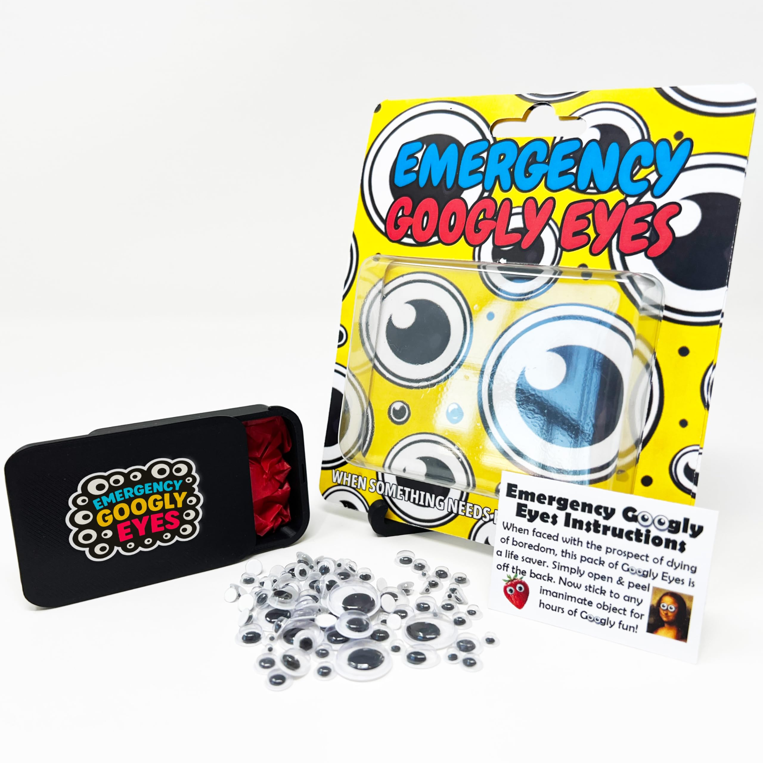 Emergency Googly Eyes (With Gift Bag) - Novelty Gift Idea - Ideal For Birthday Presents, Wedding Favours, Party Bags, Prank