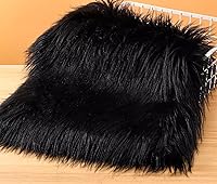 Vista 24 de Tiras precortadas de tela de piel sintética de felpa lanuda para gnomos, barba, cosplay, decoración enana (verde, 4 x 60 pulgadas)