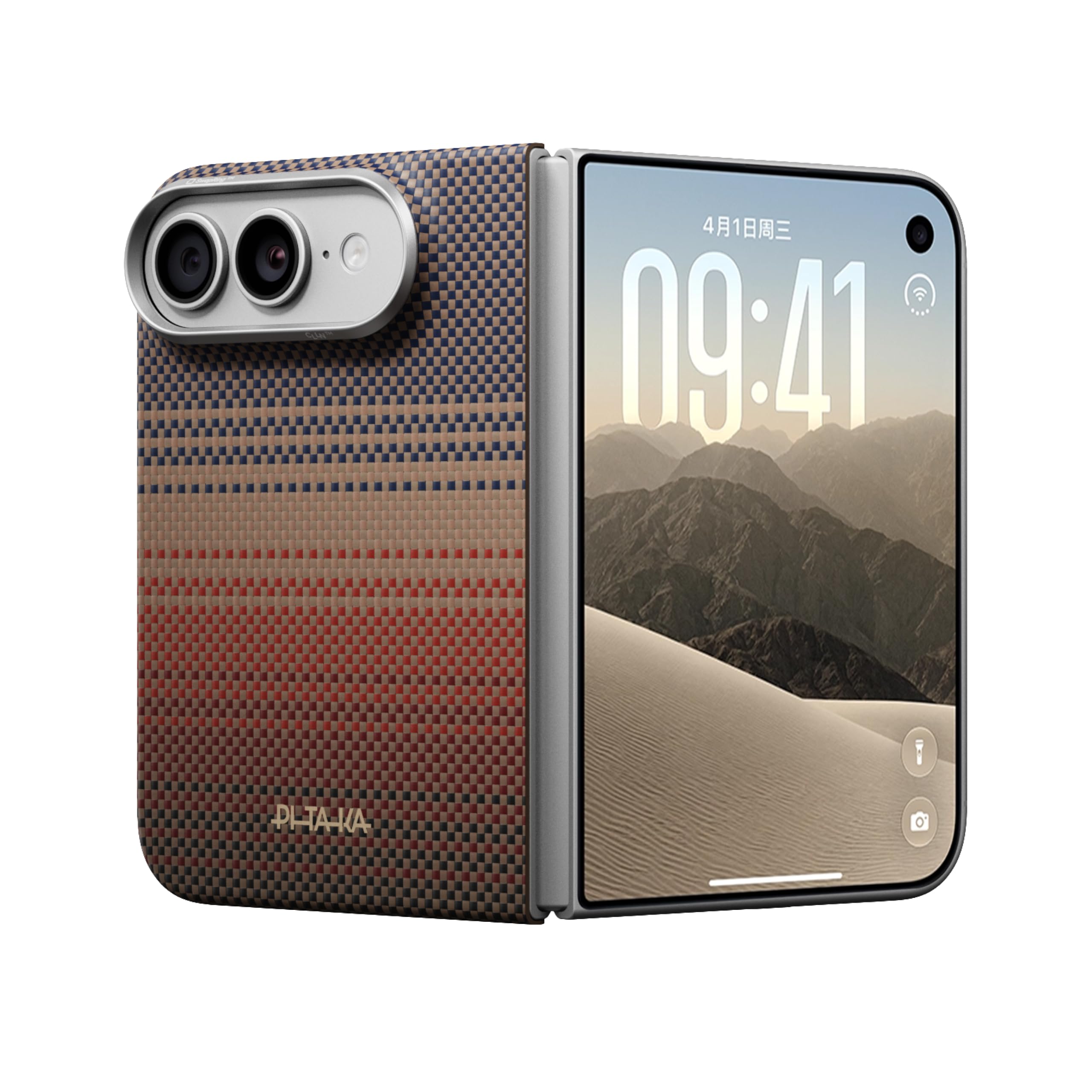 pitaka for iPhone Duo Case, Caseless Feeling, Aramid, Sunset