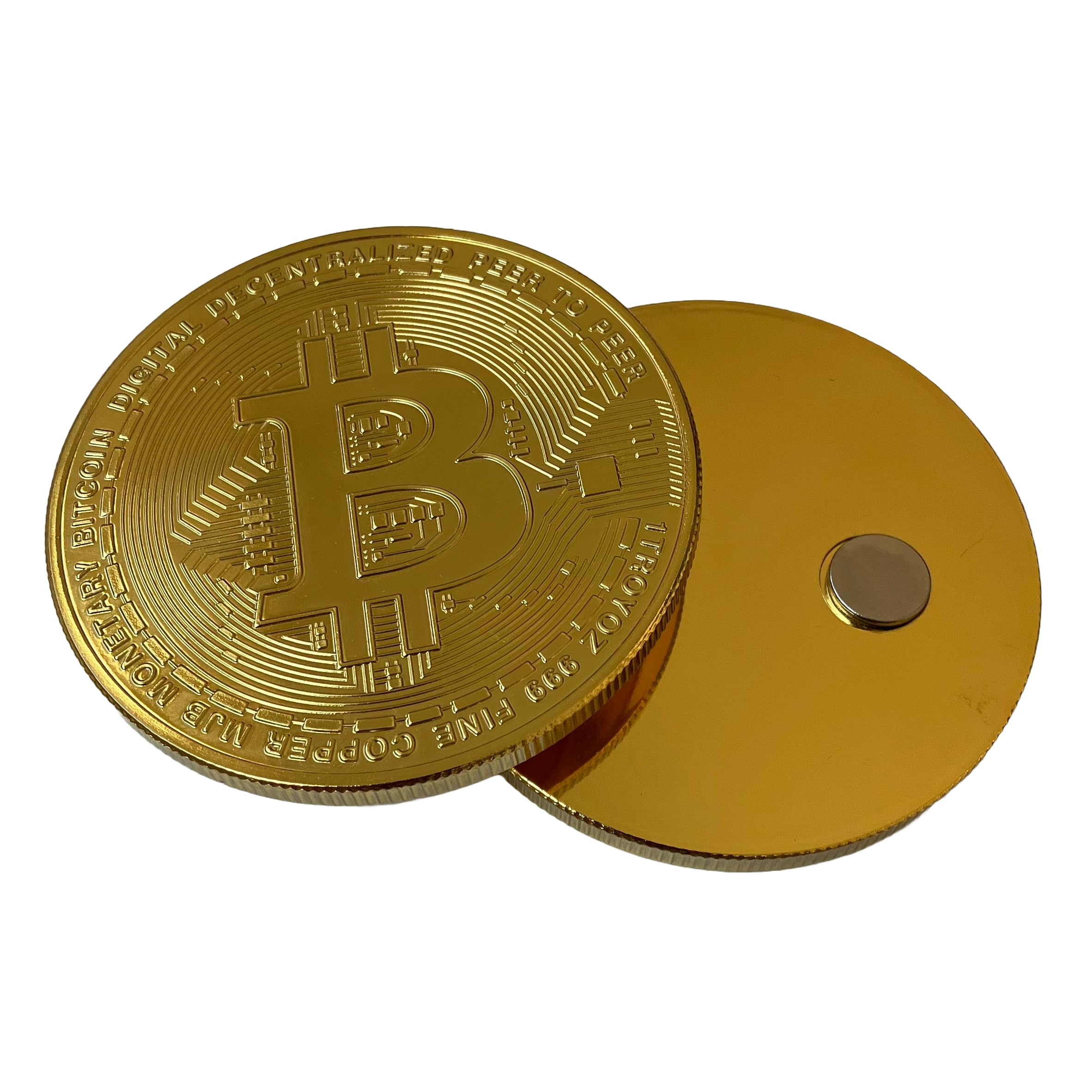 Amazon.com: Bitcoin Magnet Coin – Heavy Gold 2.5” Metal Display Piece |  Premium Crypto Fridge Magnet | Great Gift for Bitcoiners, HODLers, and  Crypto Fans : Home & Kitchen