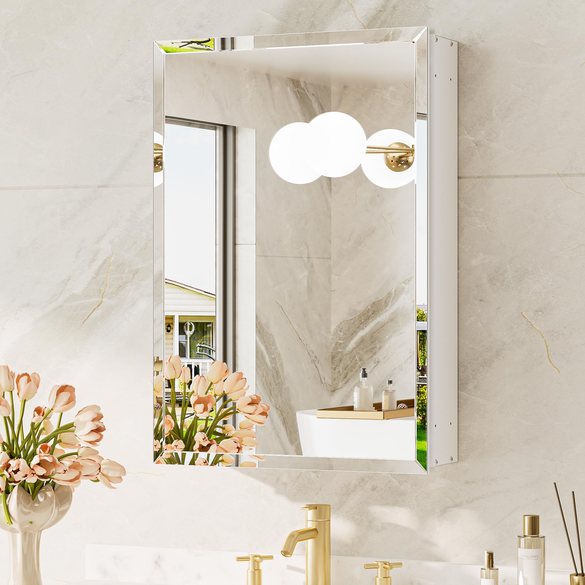 Photo 1 of TokeShimi 16x24 Medicine Cabinet with Mirror