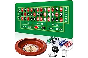 11'' Roulette Wheel Game Set with Portable Layout Mat