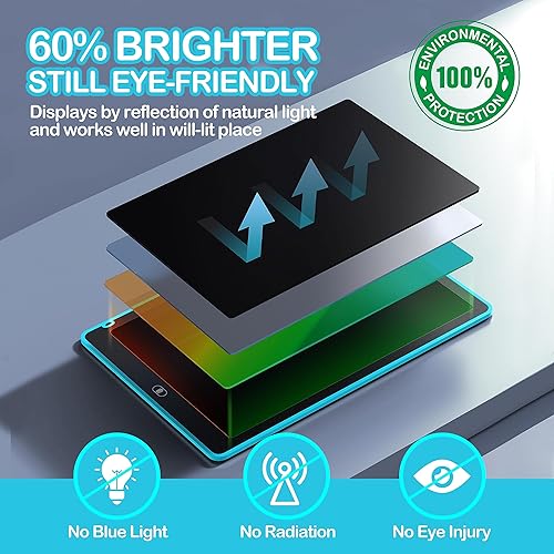 Miniatura 6 de Tableta de escritura LCD, tablero de garabatos de 20 y 8.5 pulgadas con cuaderno de bocetos simple, tableta de escritura para niños, juguetes