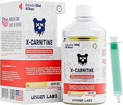 X-Carnitine Lipo Drive | Under Labz | Linha Essentials (480ml) – 48 doses | L-Carnitina Líquida, Energia e Foco Metabólico – Suplemento para Definição e Performance Diária (480ml (48doses), Yellow Fruits)