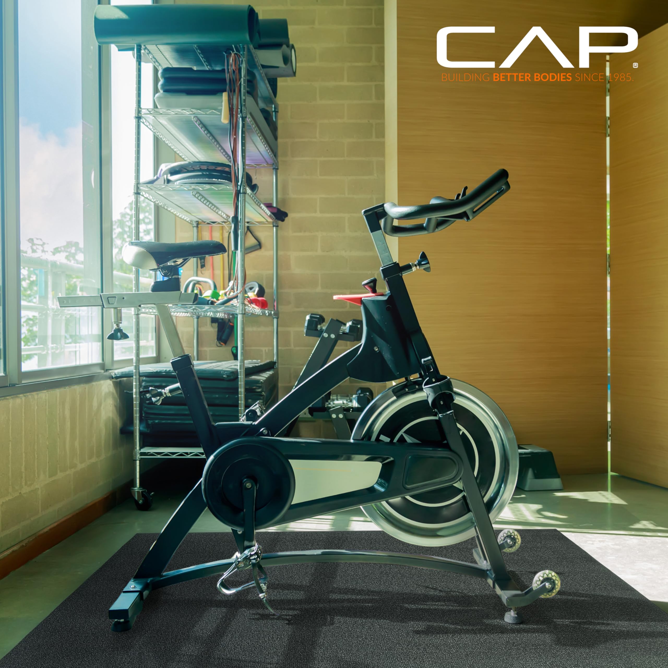 GEWAGE Tapis Vélo 80 X 149,9 Cm – Anti-dérapant, épais 5,64mm, Pour Sol Bois