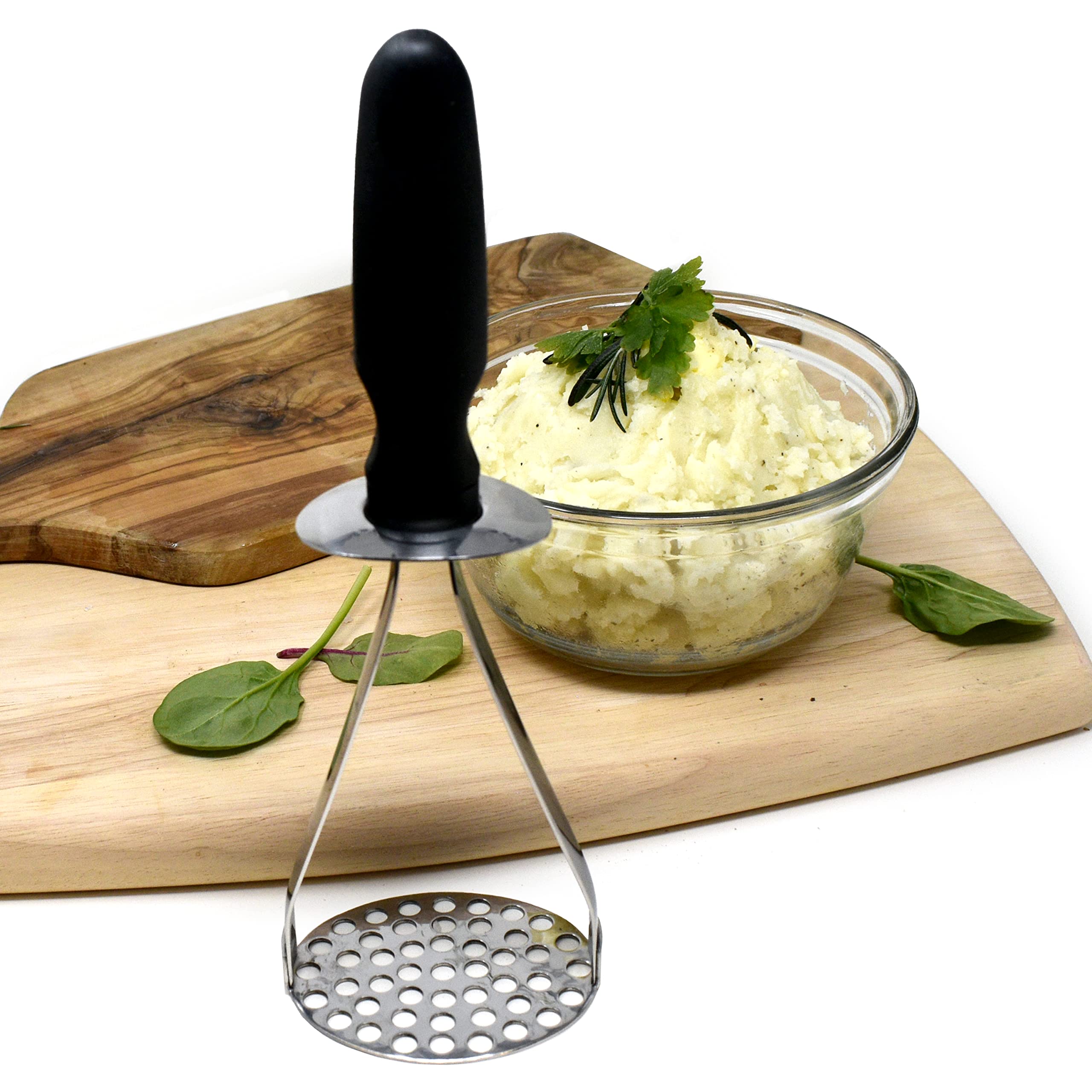 Norpro Grip-Ez Stainless Steel Hand Potato Masher New Vegetable Smasher 10.75" L