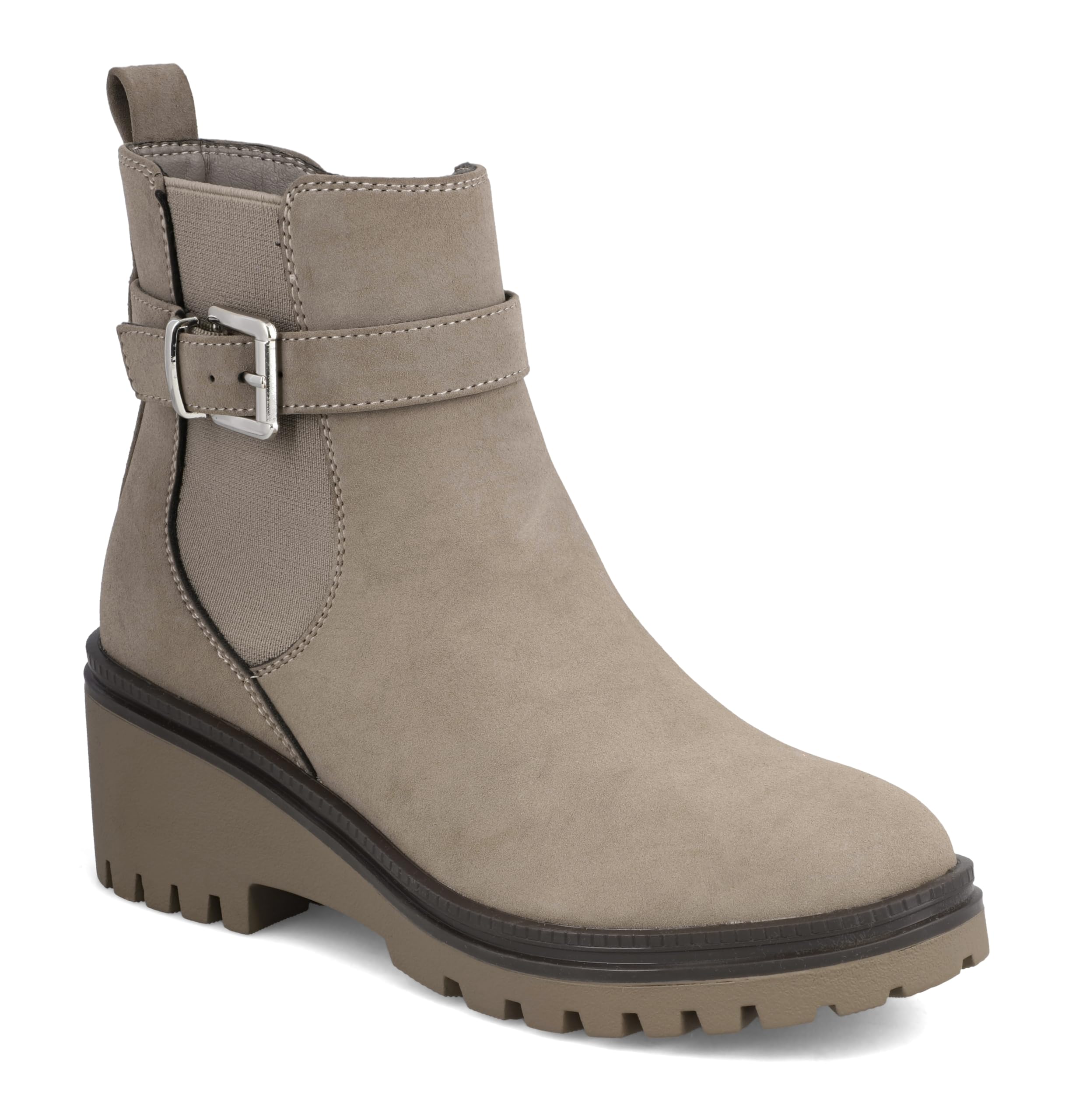 MIA Womens Elis Wedge Heel Buckled Ankle Booties
