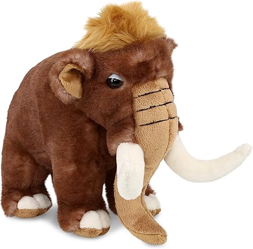 Miniatura 1 de DolliBu - Animal de peluche de mamut  Suave mamut lanudo salvaje, adorable juguete de peluche de mamut para jugar, lindo regalo de vida silvestre