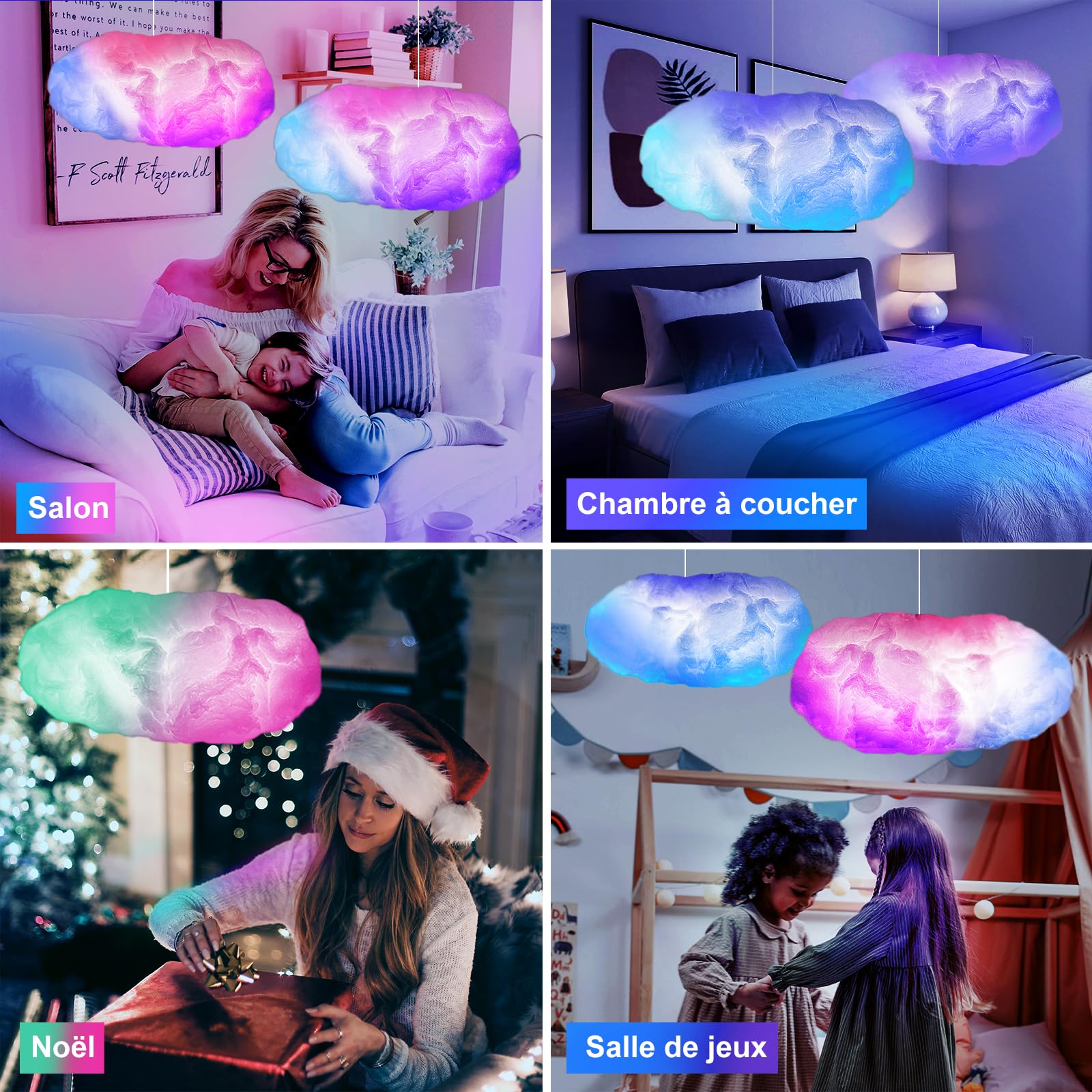 LED Nuage Plafond Light Strip Accessories, RGB Ruban LED Contrôle App