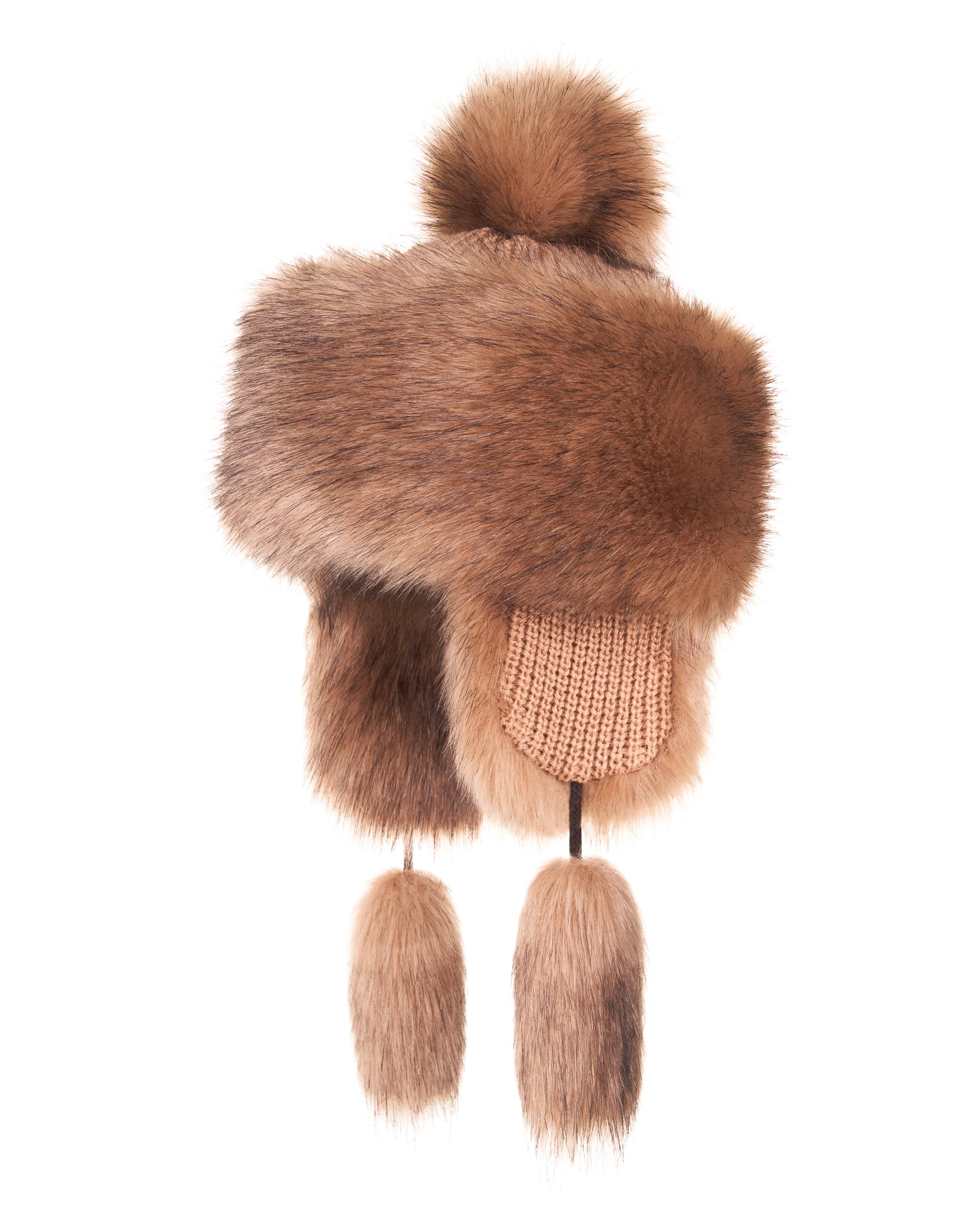 Futrzane Classic Ear Flaps Hat - Fur Trapper Hat for Women - Winter Ushanka Hat
