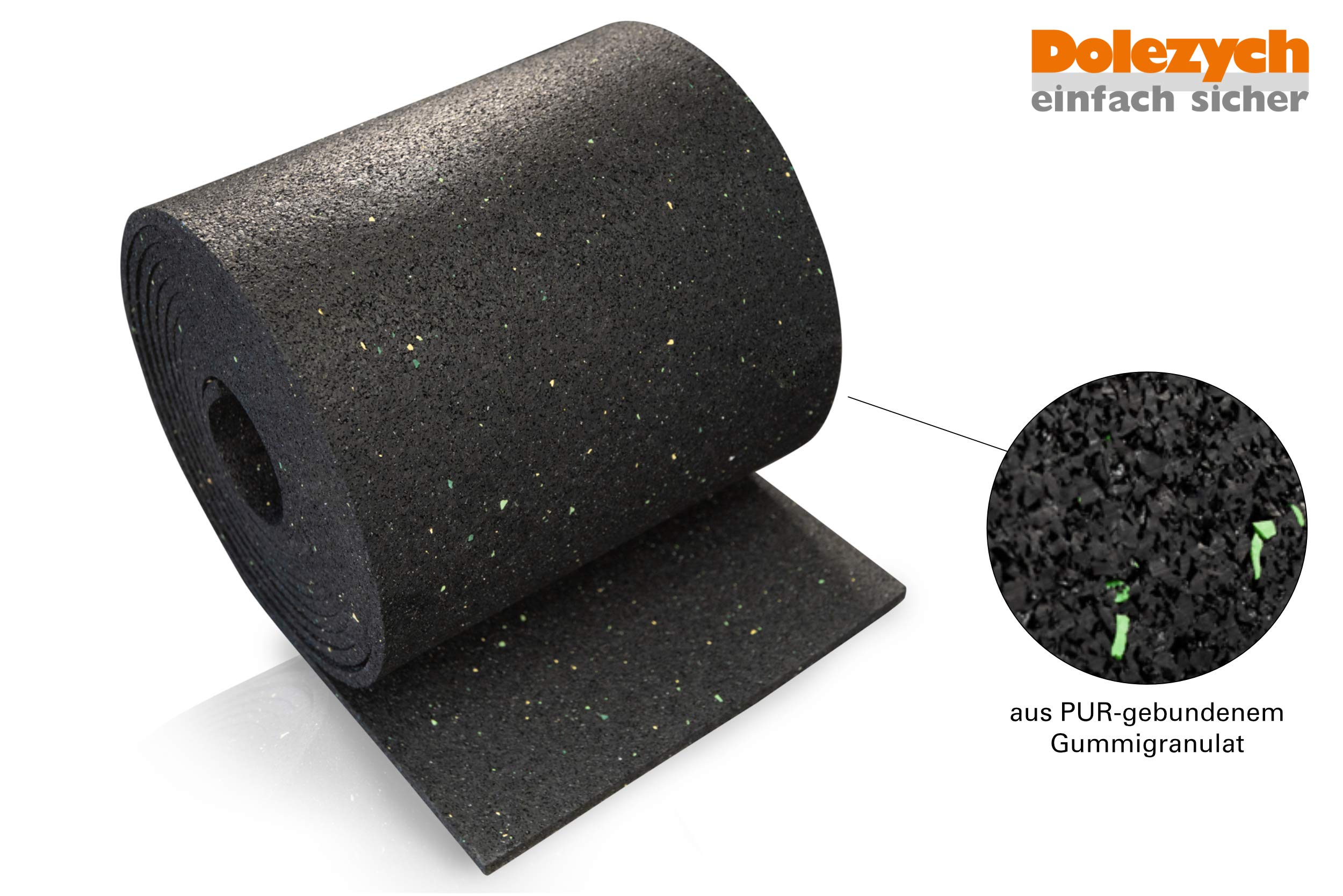 Dolezych Antirutschmatte Rollenware, 5000 x 250 x 8 mm - Schwarz