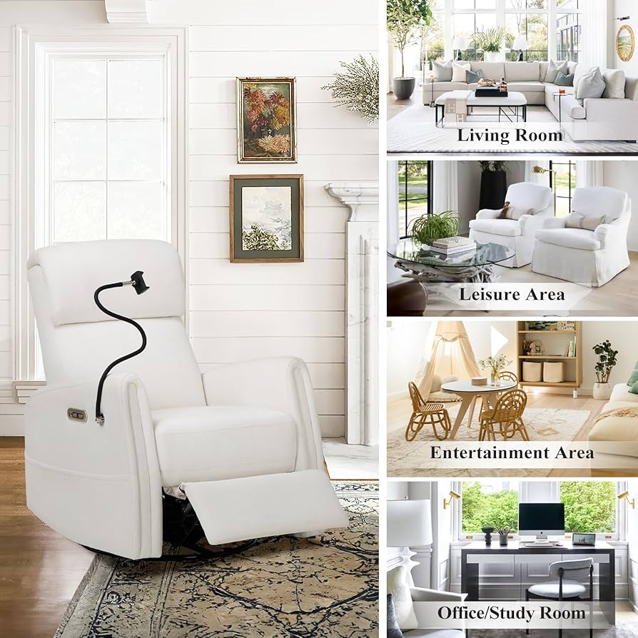 Amazon.com: COLAMY Power Swivel Glider Recliner Chair