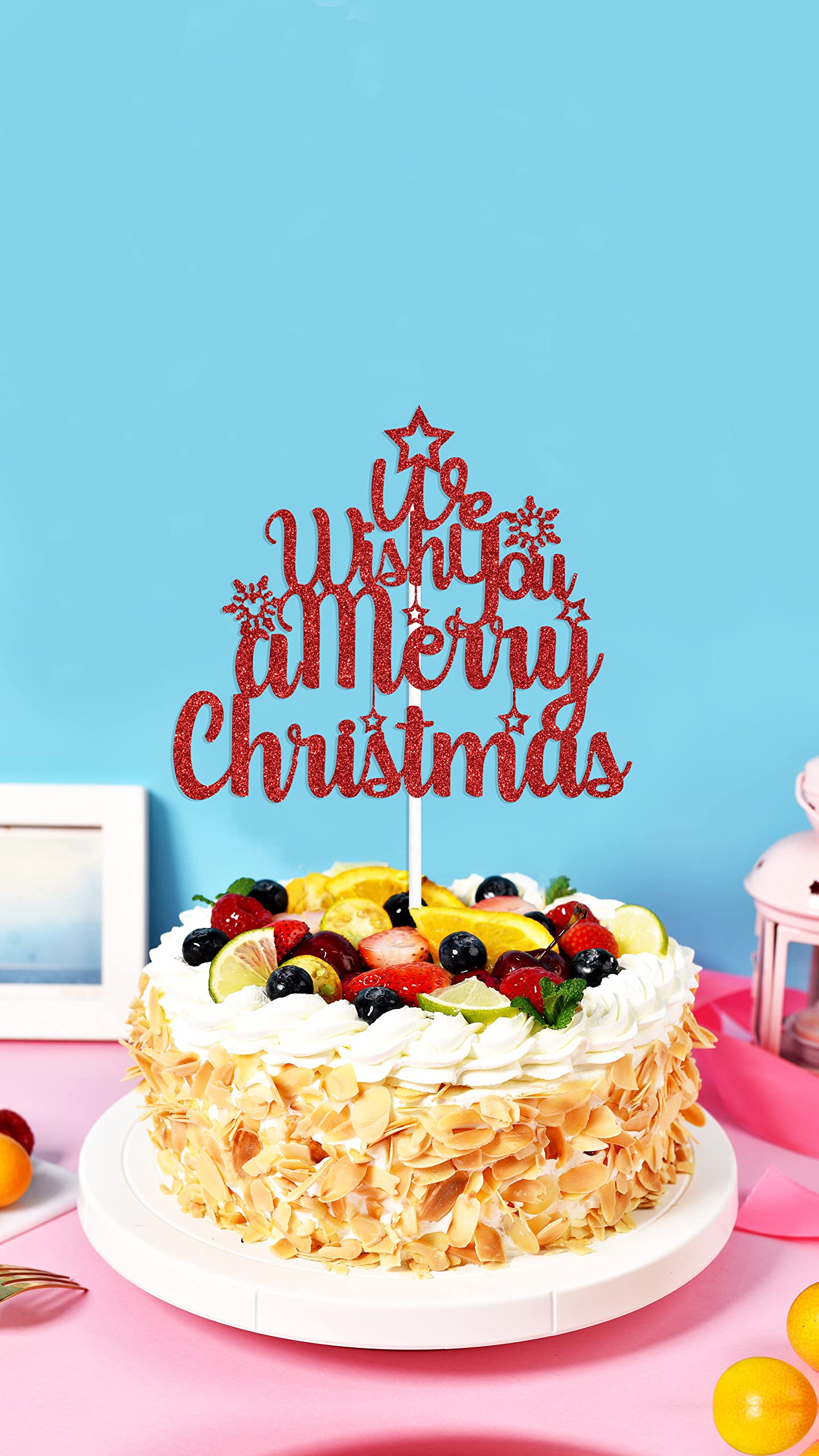 Adornos Para Tarta De Feliz Navidad, Adornos Para Cupcakes Con Forma De Tronco De Navidad, Juego De 7 Piezas - México