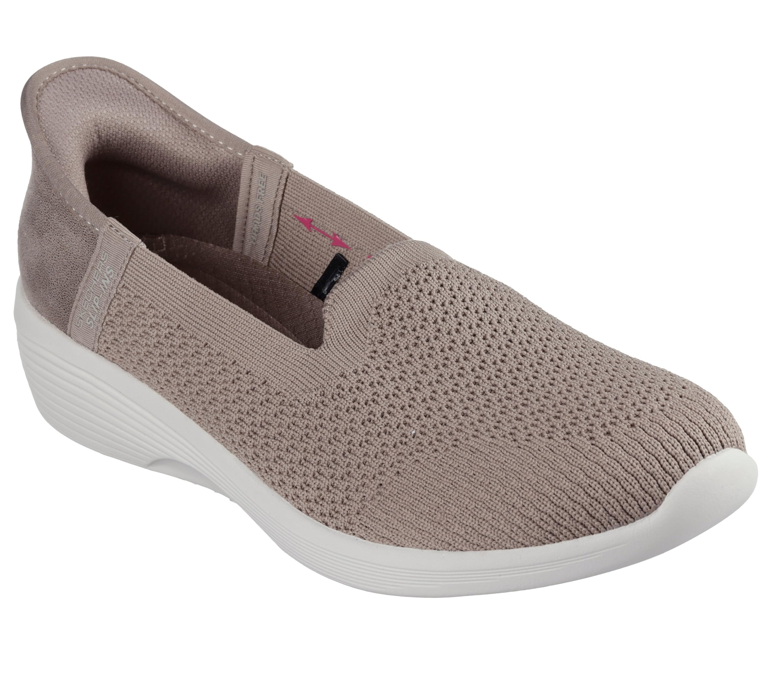 Skechers Women's Arya-Sweet Voice Hands Free Slip-ins Loafer Flat, Taupe, 8