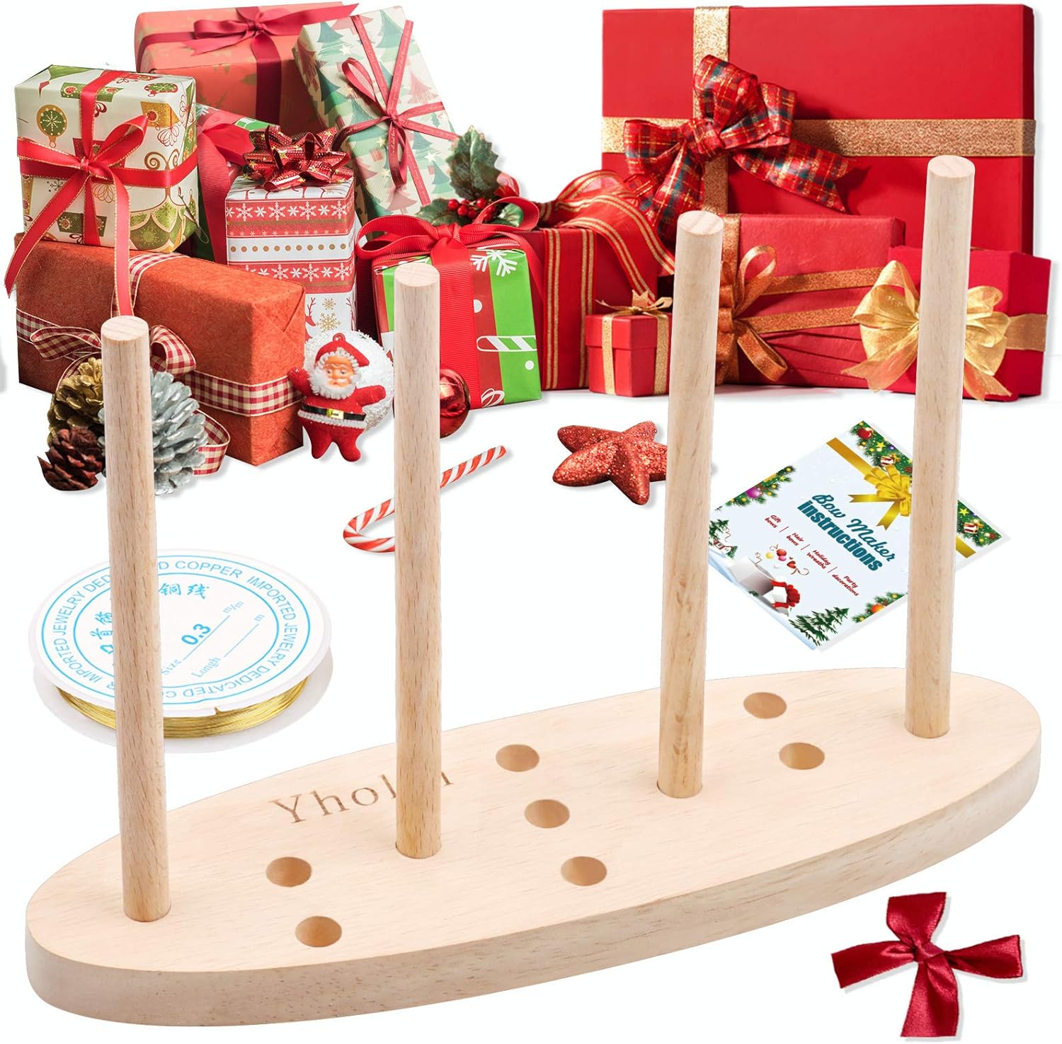 Yholin Ribbon Bow Maker with Instruction and Beading Craft