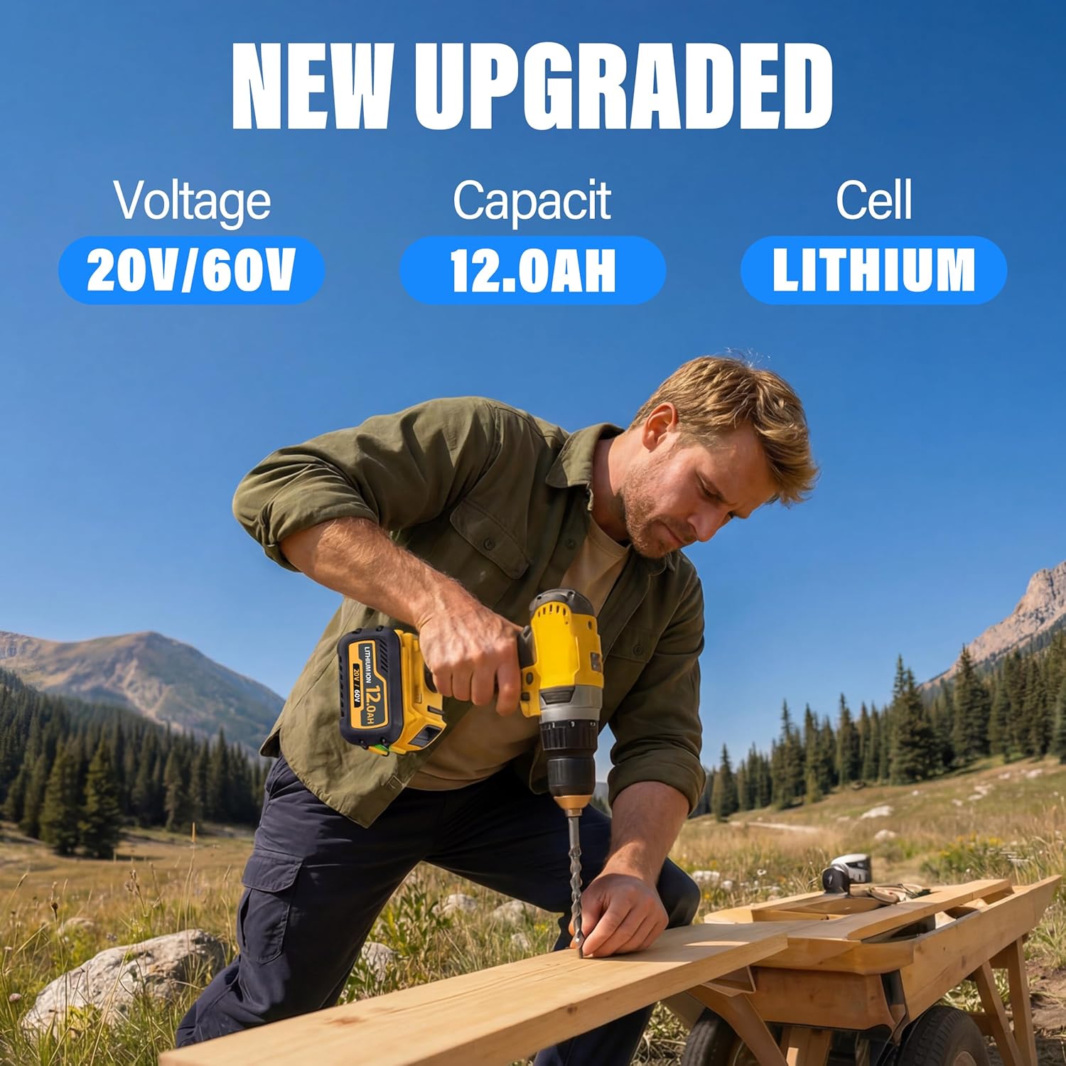 Upgraded 2-Packs 12000mAh High Capacity Replacement for Dewalt 20V/60V Max Battery Compatible with DCB606 DCB609 DCB612 DCB200 DCB206 DCB207 Series Tools - Image 7