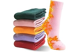Wool Socks for Women: 5 Pairs of Warm and Cozy Thermal Crew Boot Socks