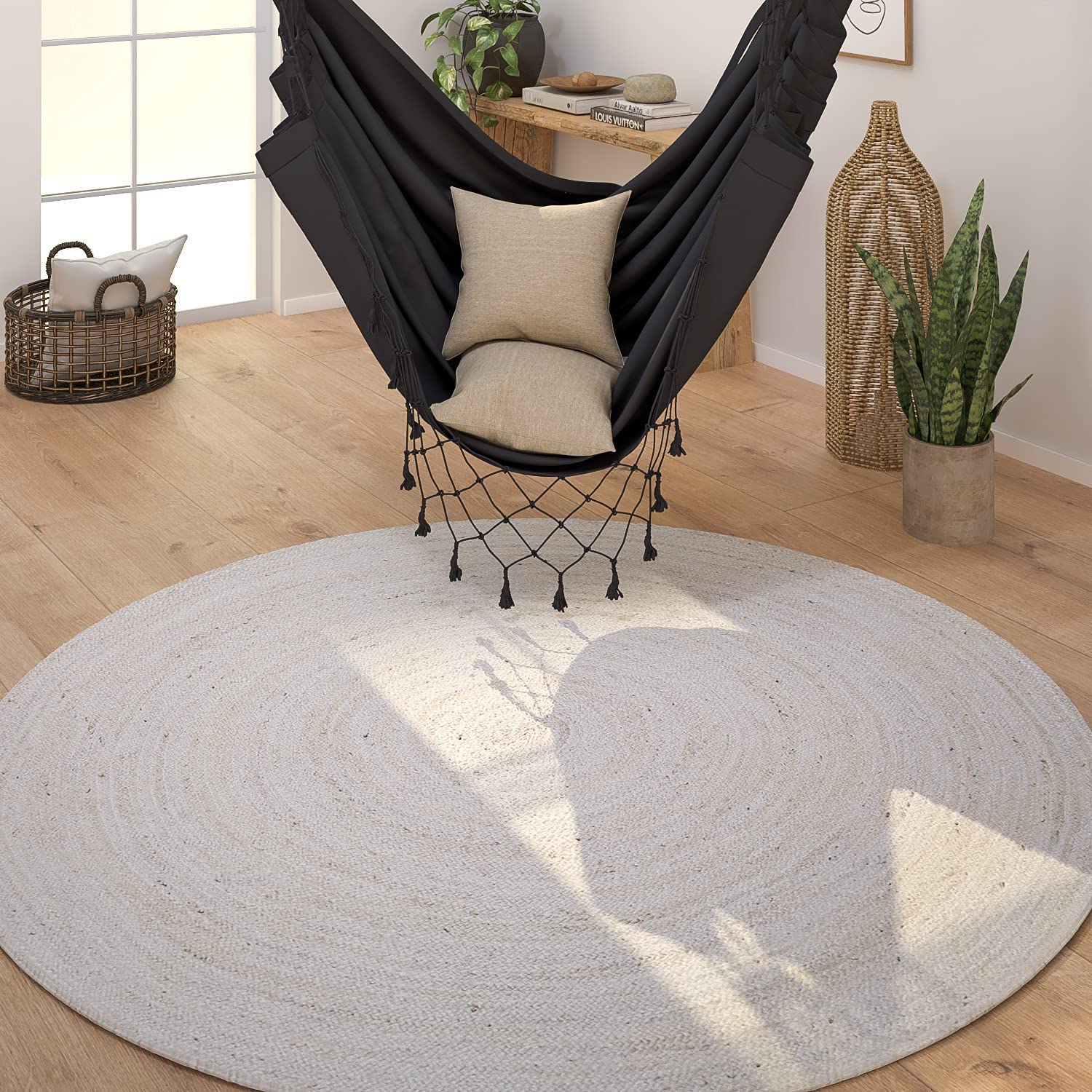 Tapis en jute pour salon pour illuminer et agrandir l'espace