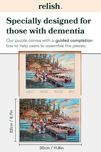 Miniatura 6 de Relish - Rompecabezas de demencia para adultos - Rompecabezas de vacaciones junto al lago de 63 piezas - Actividades para personas mayores con