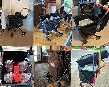 小物入れ 70s Shopping cart Vibemo Foldable Shopping Cart, 8-in-1 200 lbs Multi Functional