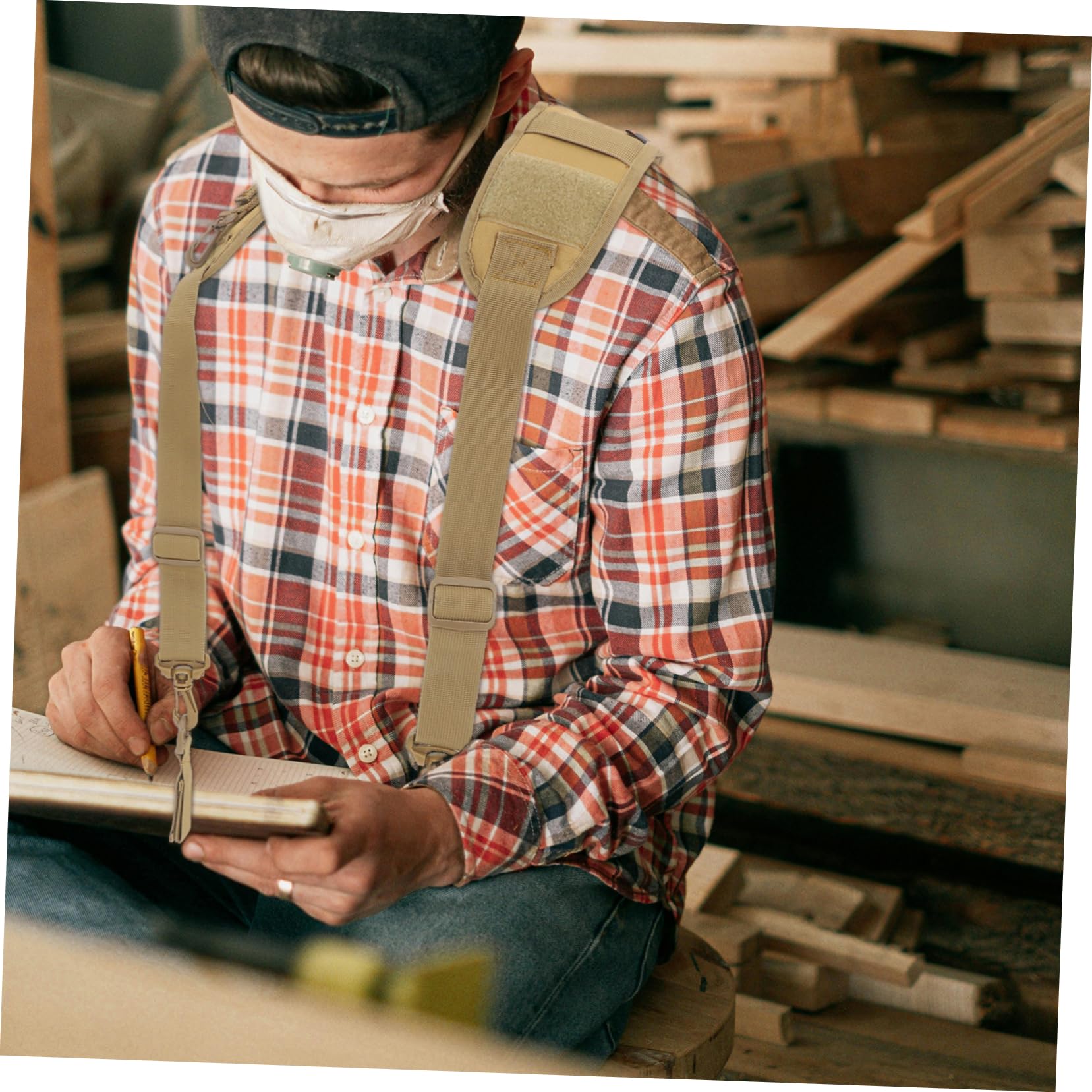 Multifunktionale Hosenträger für Werkzeuggürtel Gepolsterter Arbeitshosenträger für Elektriker und Bauarbeiter Verstellbar Robustes Nylon Ergonomisches Design