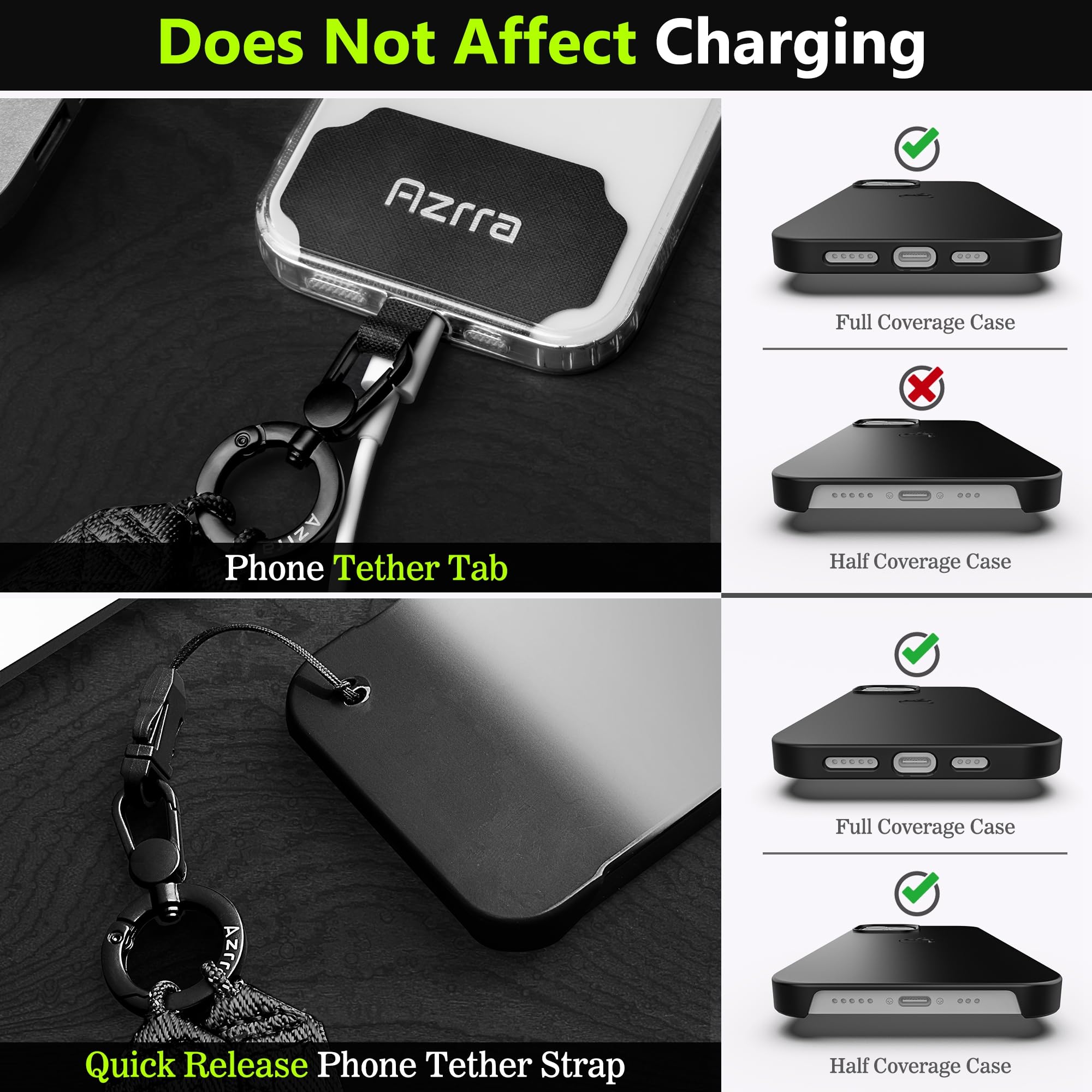 Amazon.com: Azrra Adjustable Crossbody Cell Phone Lanyard for