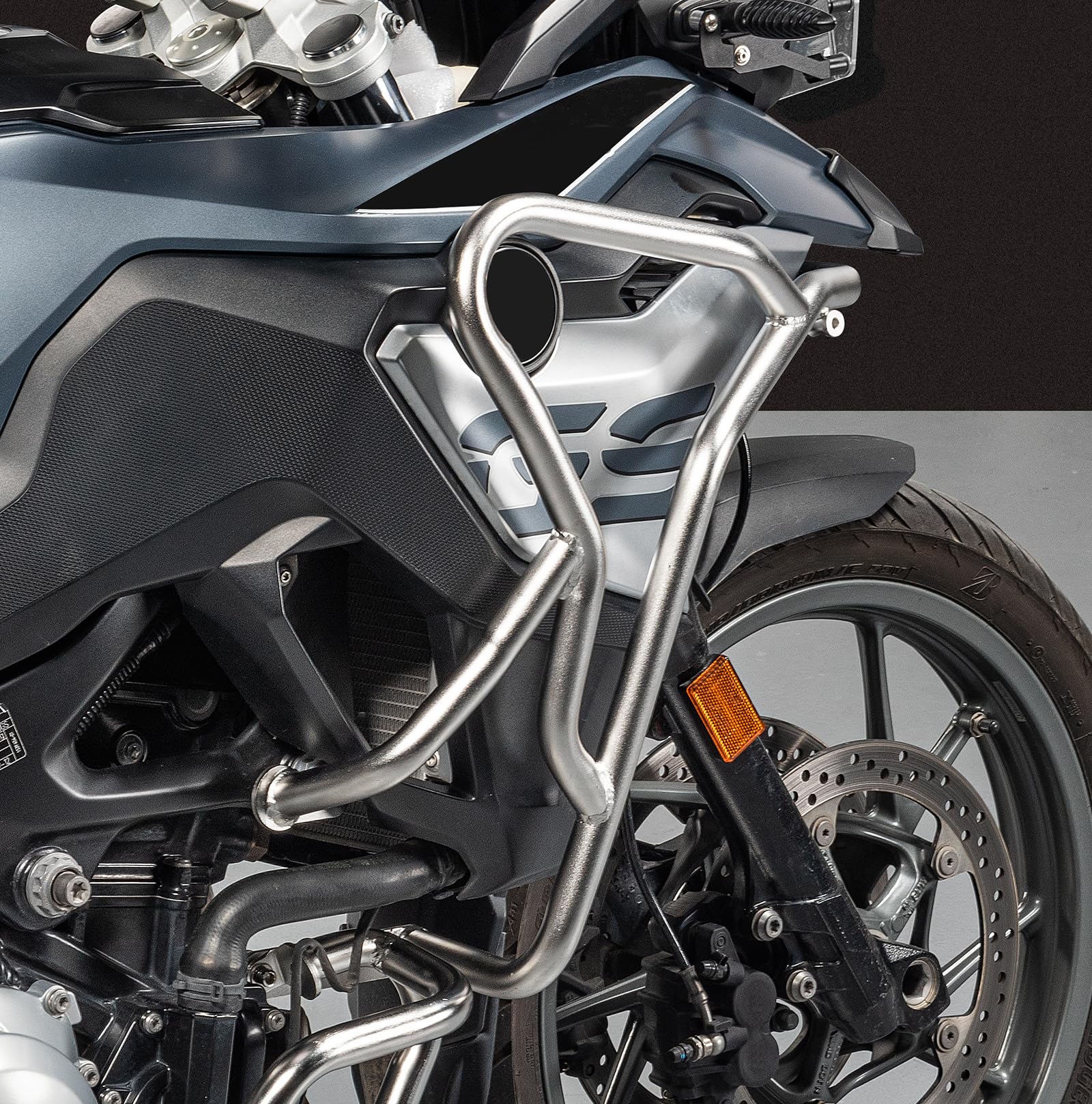 Motorrad Sturzbügel Motorschutz für F750GS F850GS 2018-2023 F800GS 2024 2025 F 750 800 850 GS Sturzschutz Stoßfänger Seitenrahmen Fallschutz (Schwarz – Oben)