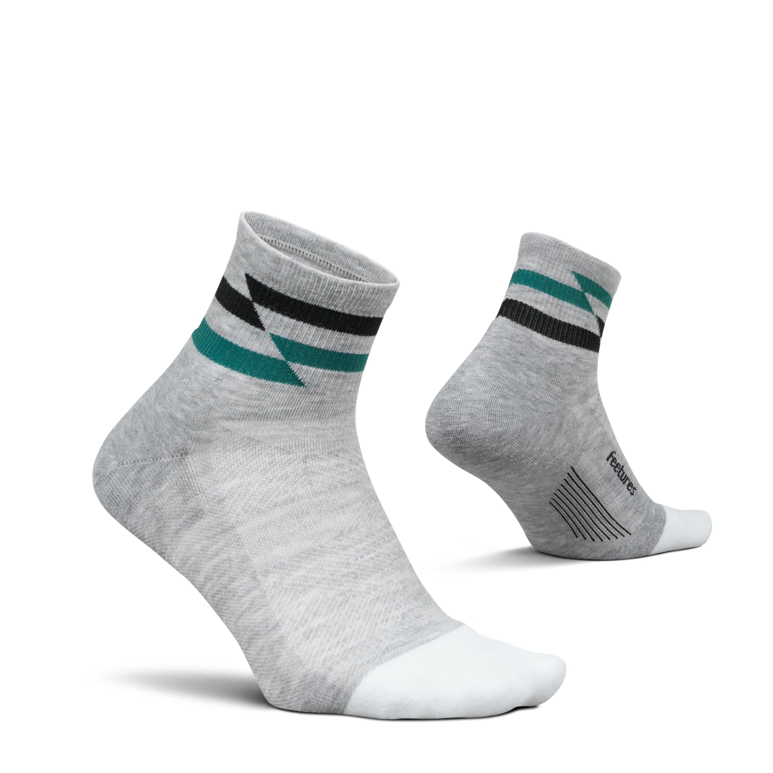 Feetures Elite Max Cushion Quarter Grey Track Medium