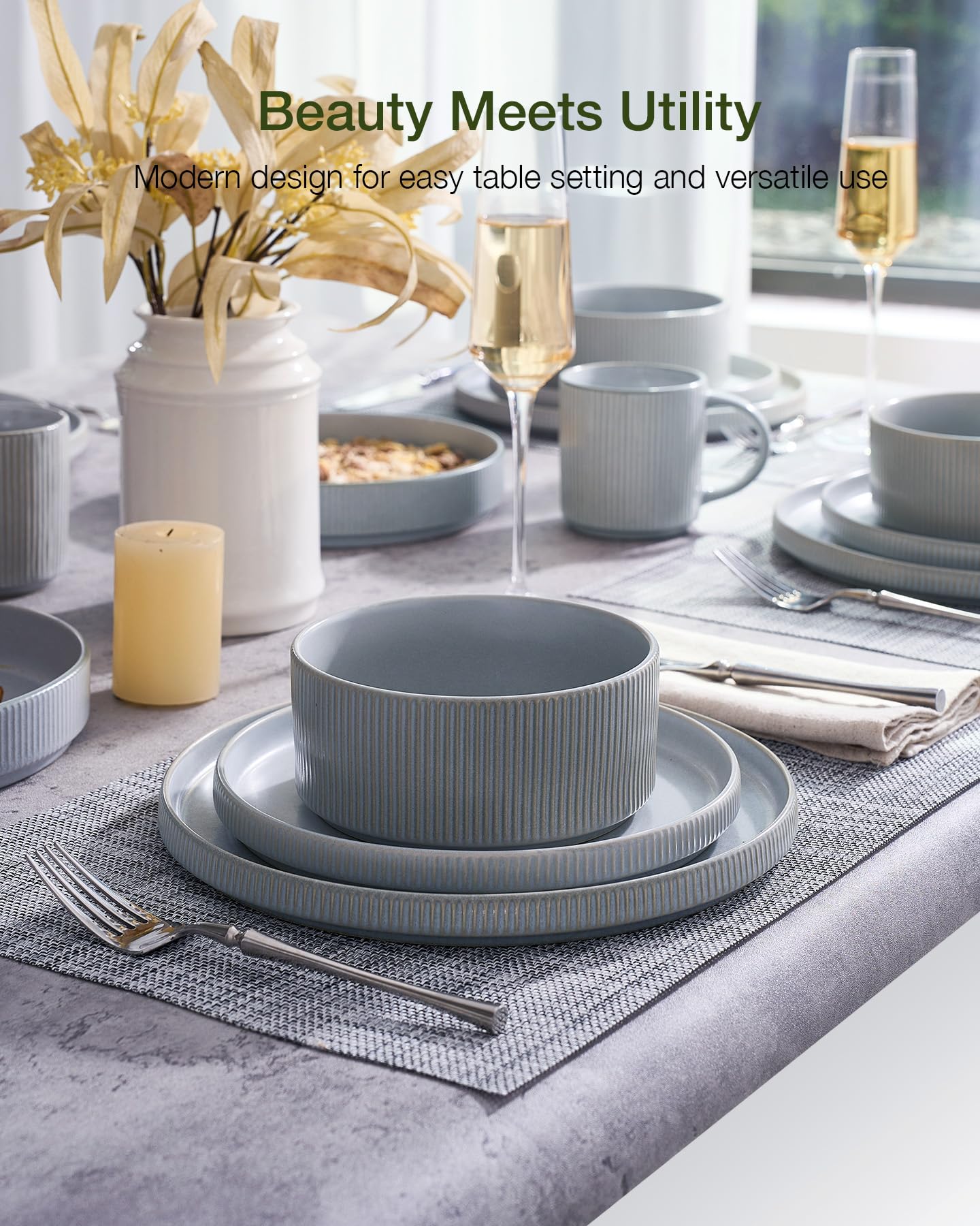 Amazon.com: Famiware Star 18-Piece Reactive Glaze Plates and Bowls