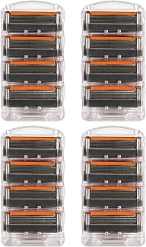 Razor Blades Compatible with Gillette Fusion 5, 5-Layer Shaving Blades Refill Set, Dual-Layer Lubrication Strips, Designed to Deliver an Ultra-Close & Smooth Shaving, Colour May Vary 16