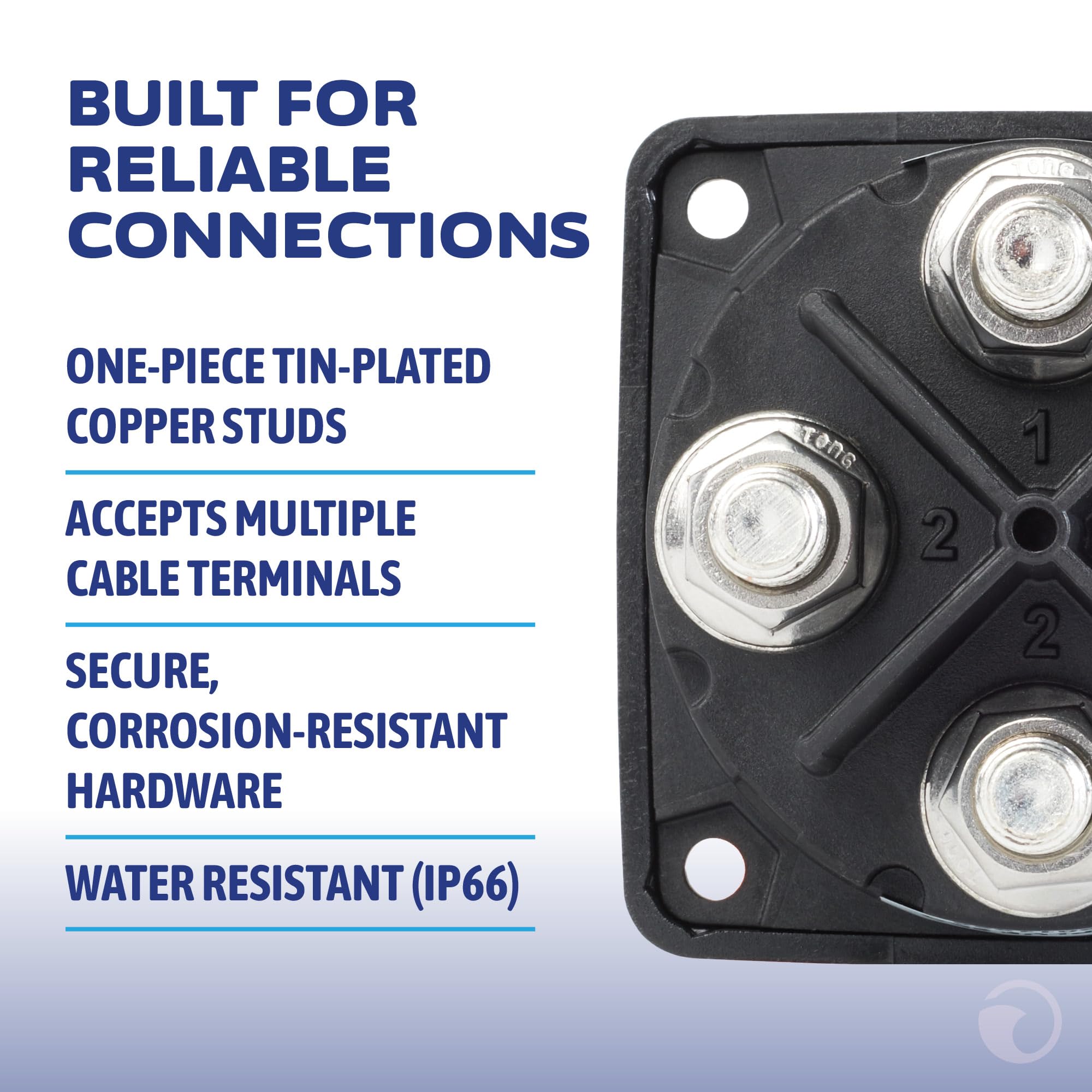 Blue Sea Systems 6010200 m-Series Mini Interrupteur de Batterie, 300 A, 32 V DC, Double Circuit, Noir