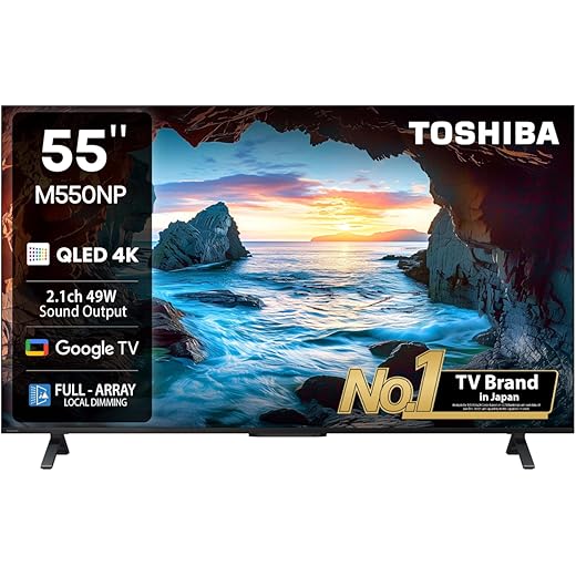 TOSHIBA 139 cm (55 inches) M550NP Series 4K Ultra HD Smart QLED Google TV 55M550NP