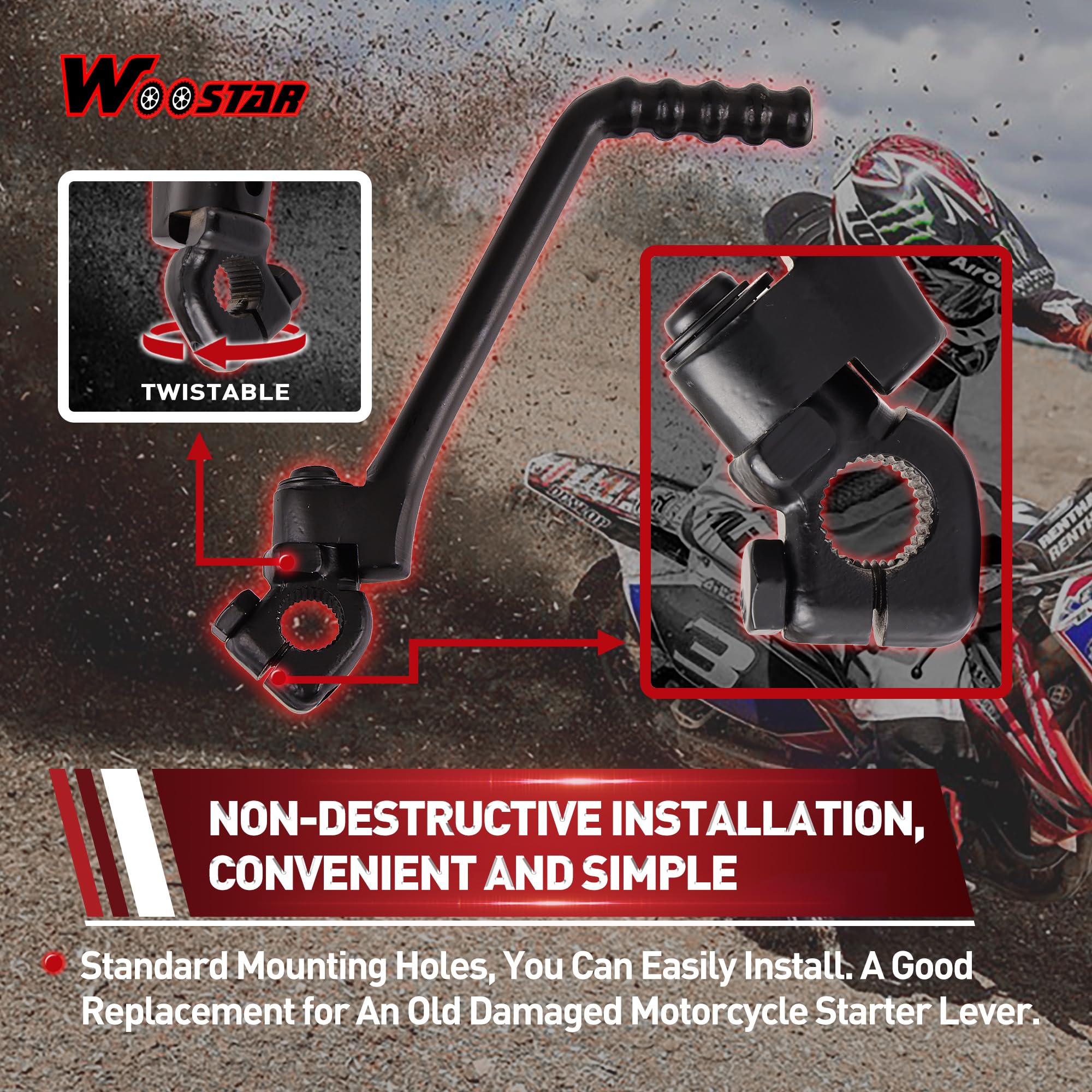 Leva Di Avviamento A Pedale 13mm Per Moto 50cc-125cc - Per Pit Bike, TaoTao, Apollo, Lifan, Zongshen, YX, Kayo